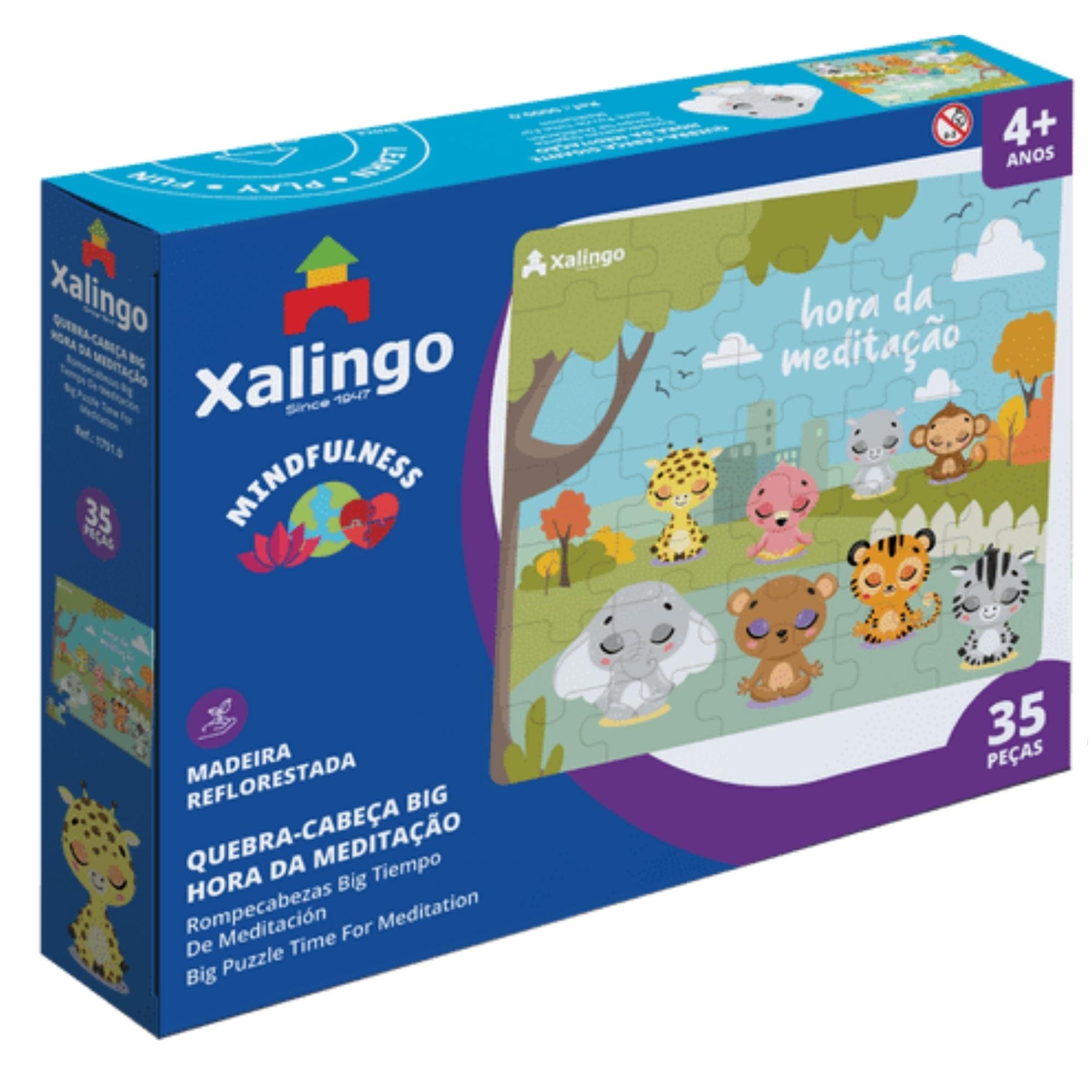 Quebra-Cabeça Gigante Hora de Meditação 35 Pç para Crianças a Partir de 4 Anos Xalingo-17510