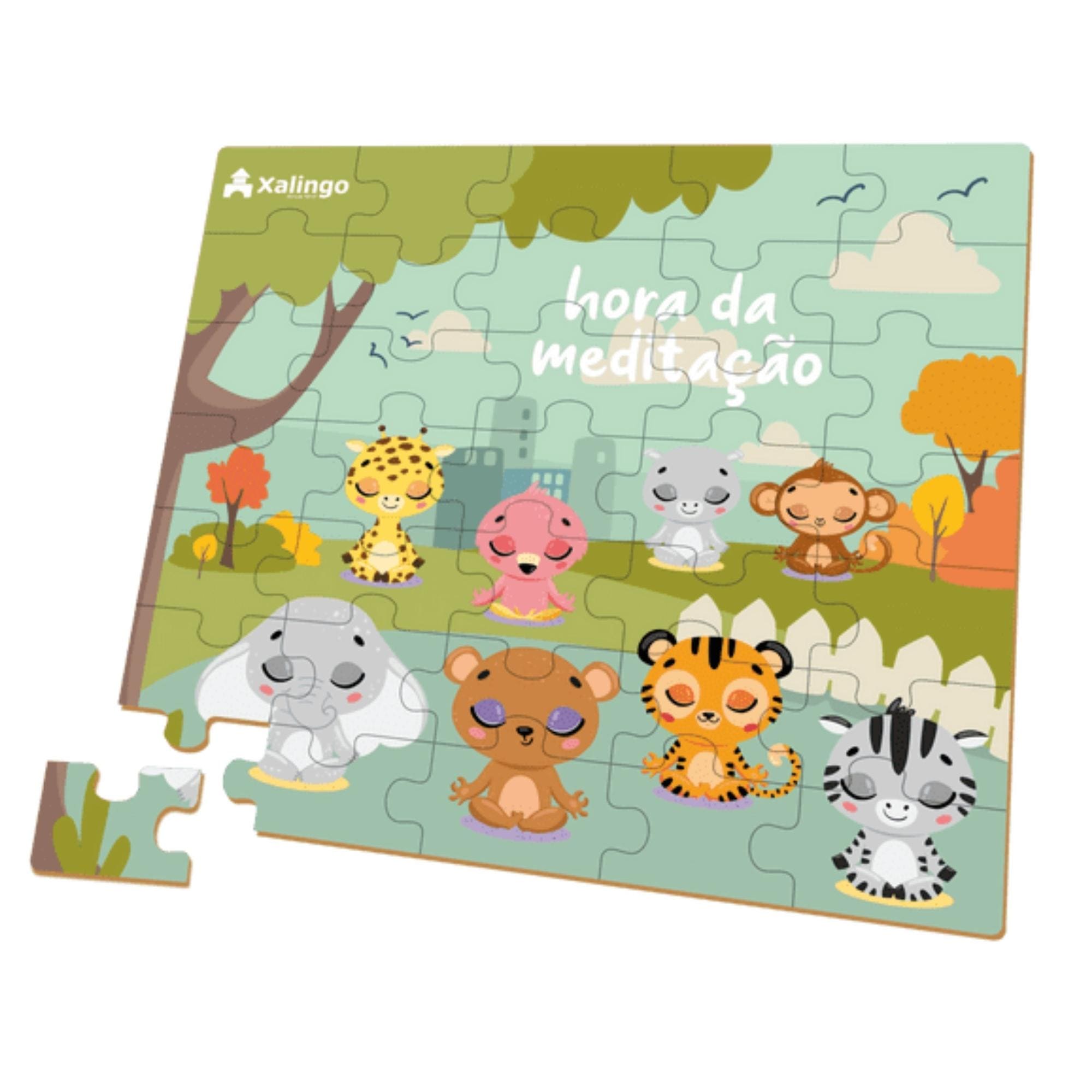 Quebra-Cabeça Gigante Hora de Meditação 35 Pç para Crianças a Partir de 4 Anos Xalingo-17510