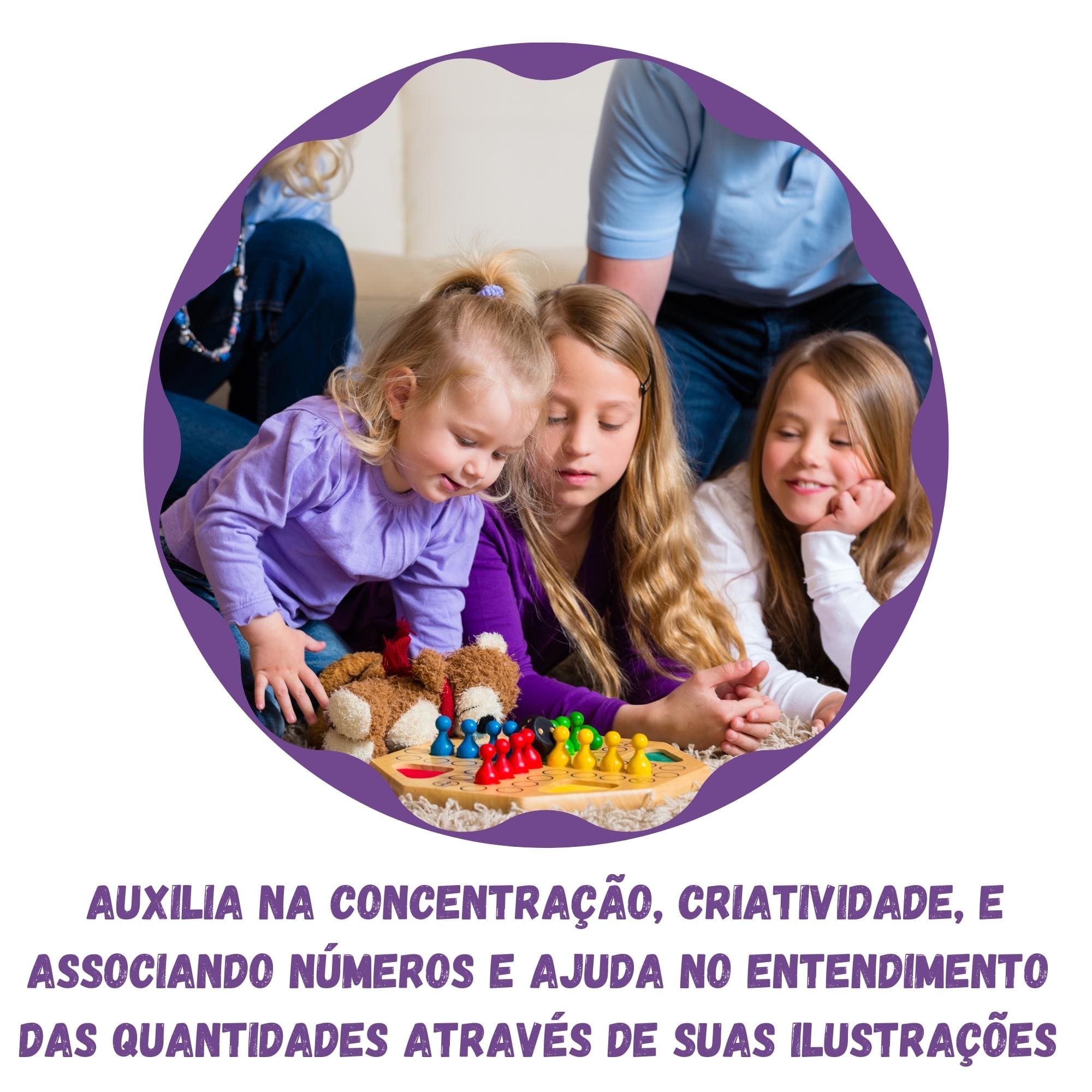 Quebra-Cabeça Aprendendo as Horas e Quantidades II 13 Peças para Crianças +3 Anos Xalingo - 17632