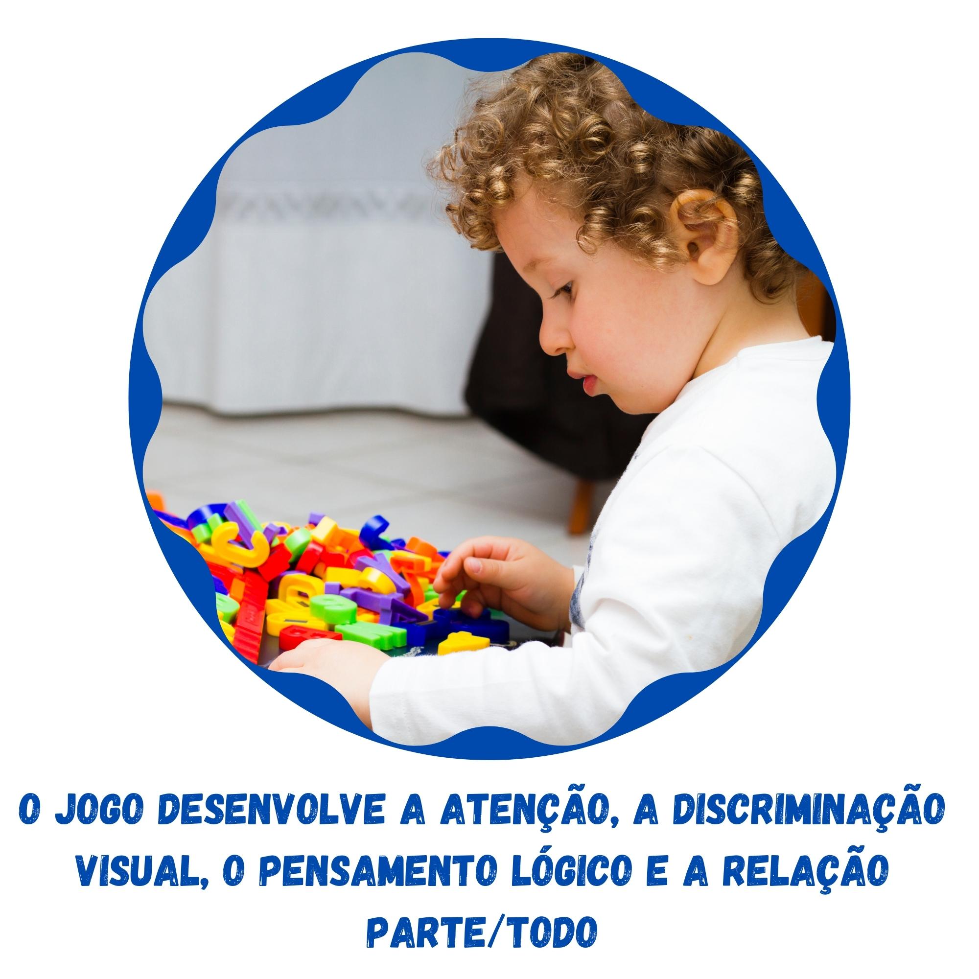 Quebra-Cabeça AEIOU 20 Peças Grandes para Crianças a partir de 2 Anos Xalingo - 17809q