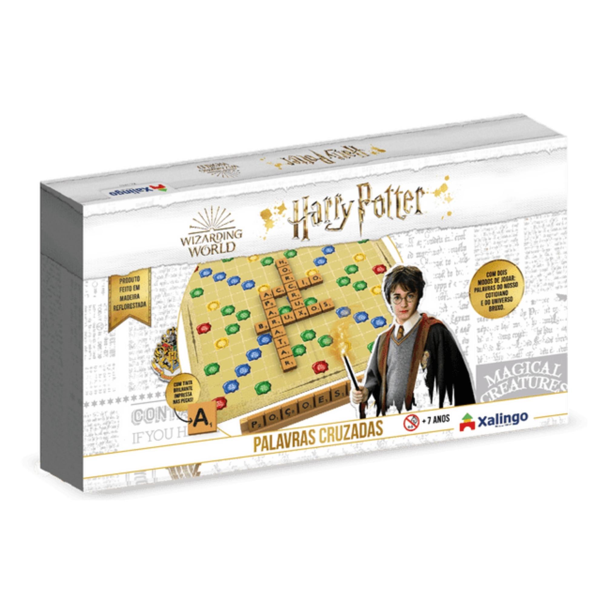 Jogo Palavras Cruzadas do Harry Potter c/ 2 Modos de Jogo para Crianças 7+ Anos Xalingo - 53765