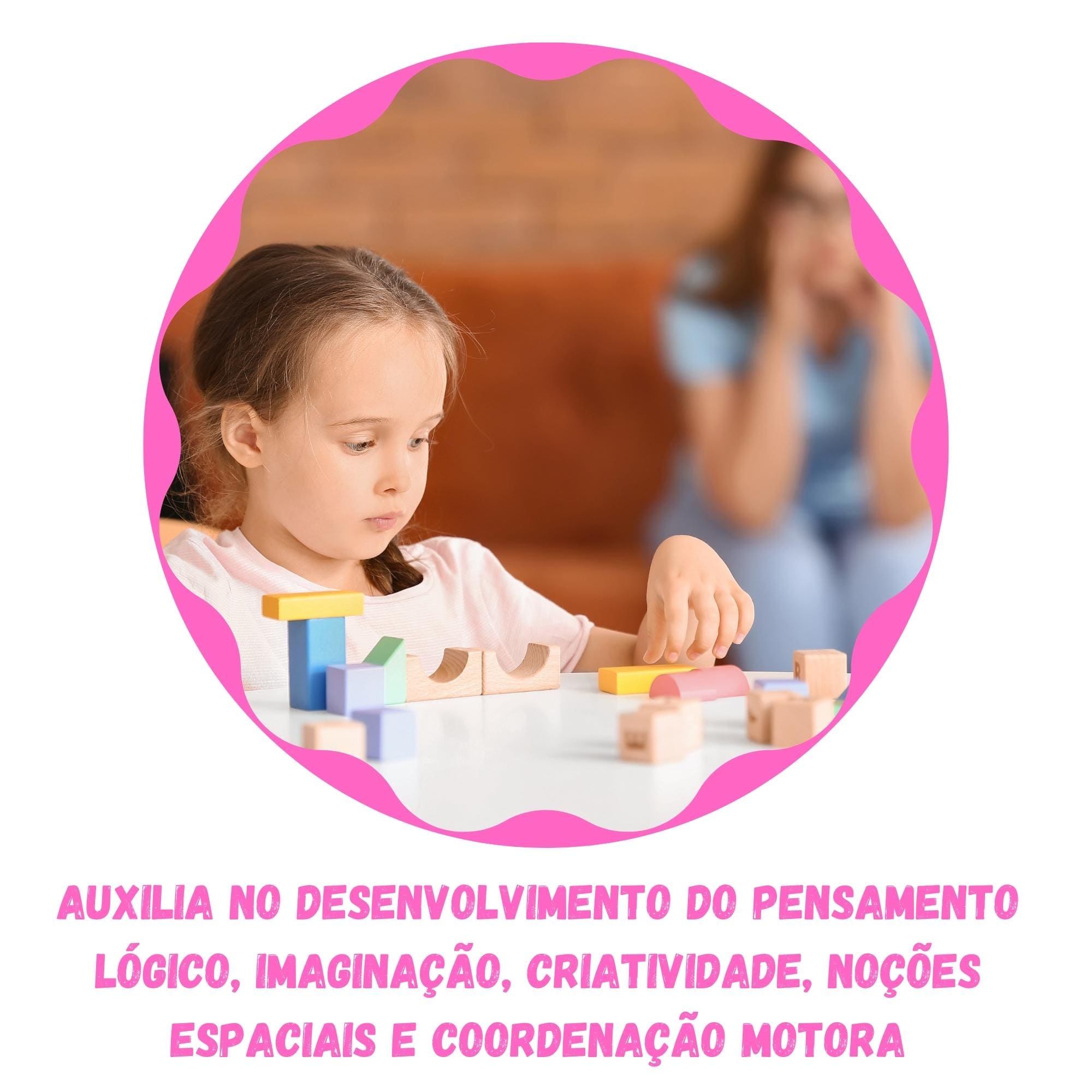 Brincando de Engenheiro Blocos de encaixar 20 Peças Rosa Xalingo - 54676
