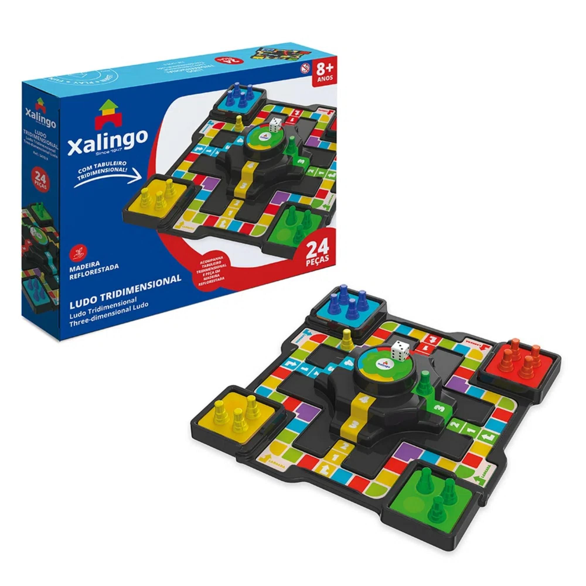 Jogo de Tabuleiro Ludo Tridimensional para Crianças a Partir de 3 Anos Xalingo - 54709