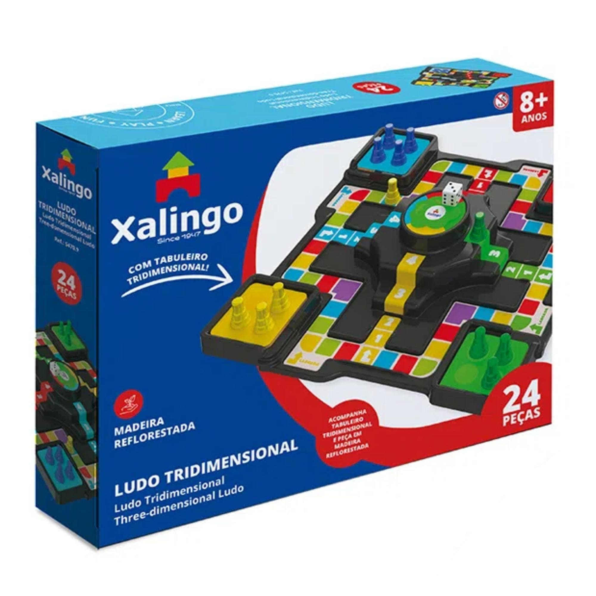 Jogo de Tabuleiro Ludo Tridimensional para Crianças a Partir de 3 Anos Xalingo - 54709