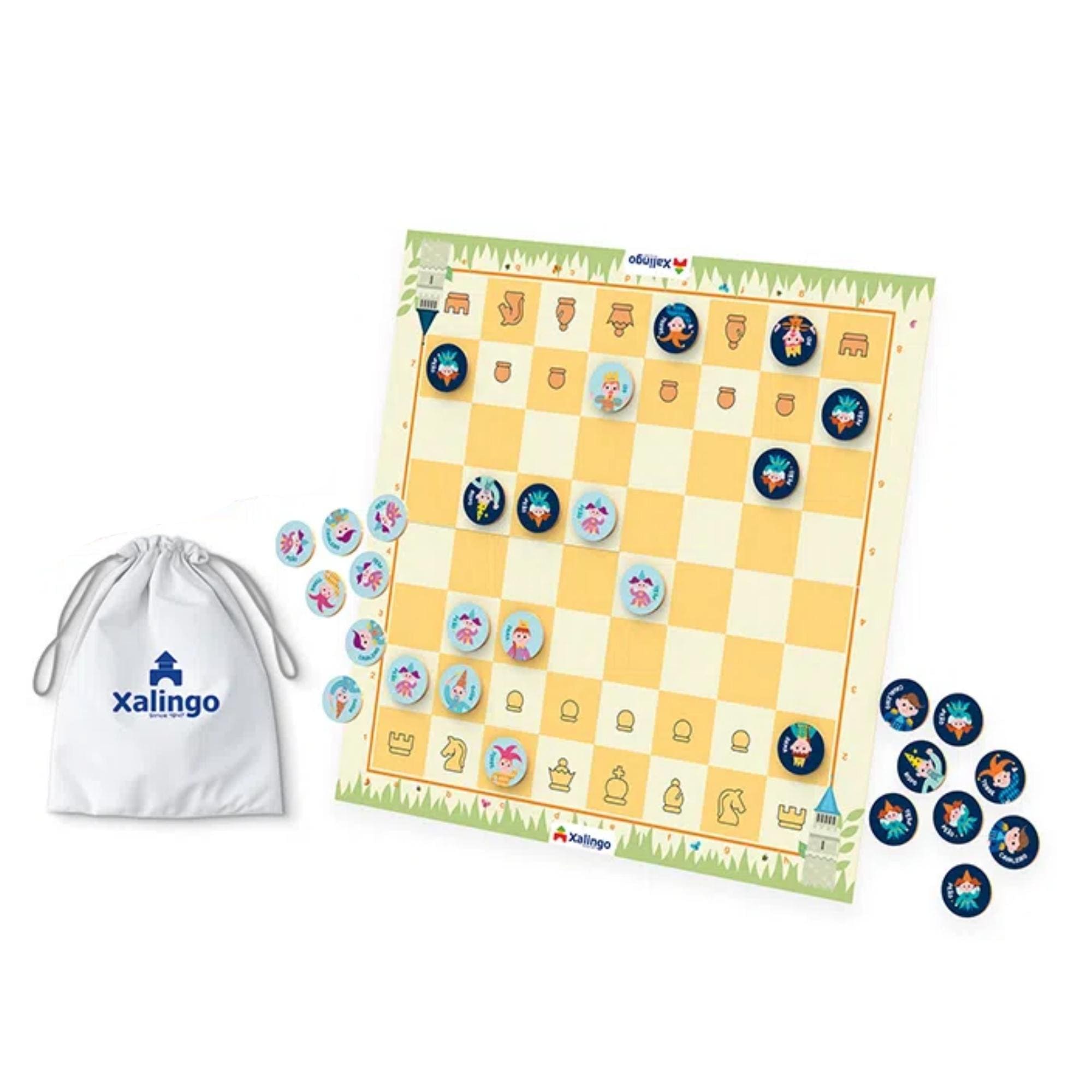 Jogo de Xadrez Meu Primeiro Xadrez com Tabuleiro Dobrável Xalingo 54710