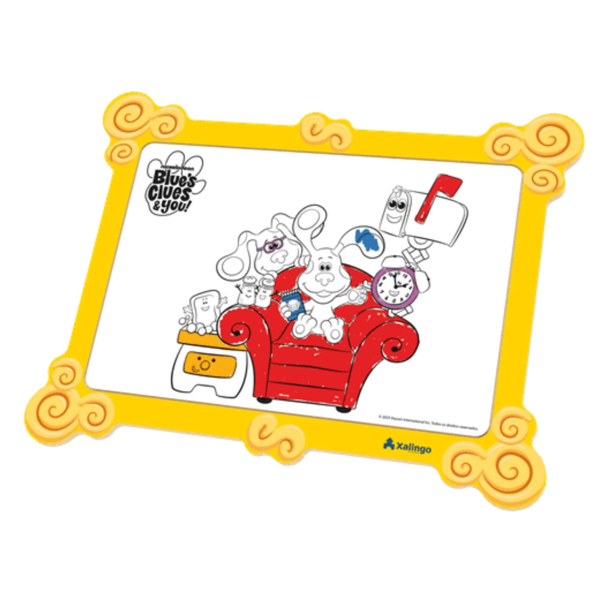 Quadro para Pintura do Blue's Clues c/ 6 Canetas e Apagador p/ Crianças 3+ Anos Xalingo -  55376