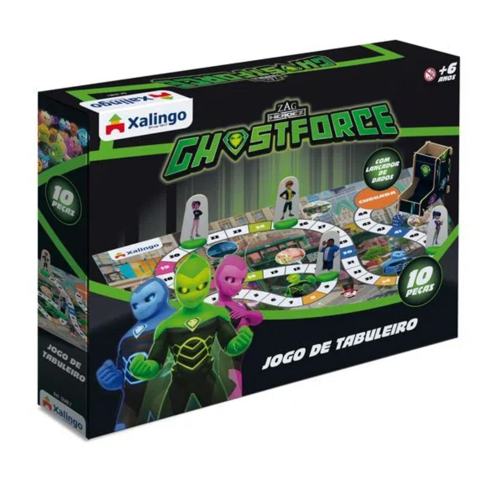 Jogo de Tabuleiro Ghostforce 10 Peças para Crianças a partir de 6 Anos Xalingo - 55487