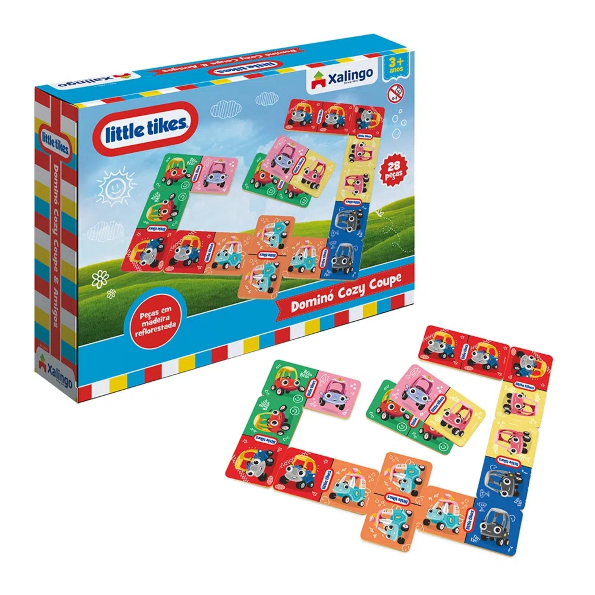 Dominó Little Tikes 28 Peças em MDF p/ Crianças 3+ Anos Xalingo 59065