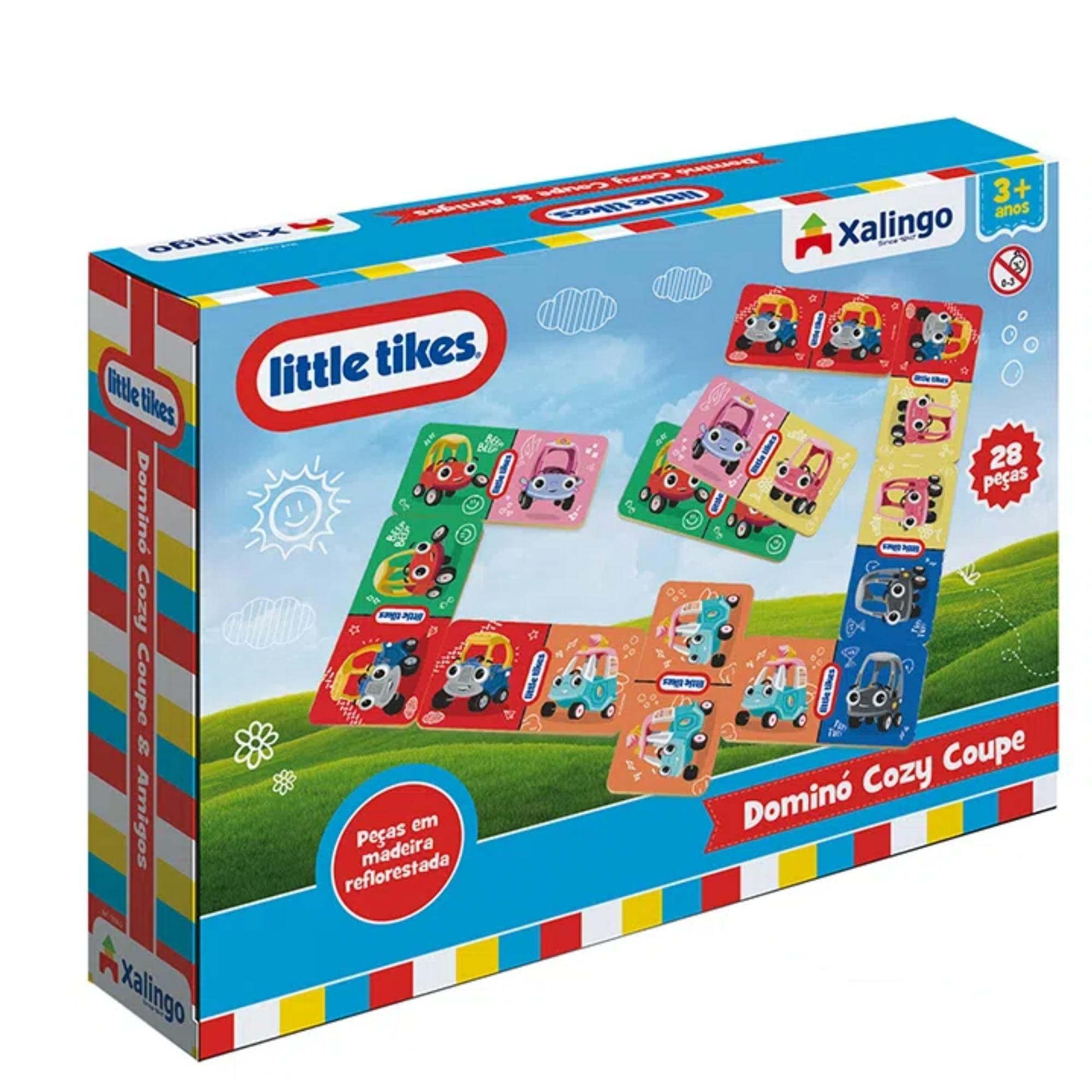 Dominó Little Tikes 28 Peças em MDF p/ Crianças 3+ Anos Xalingo 59065