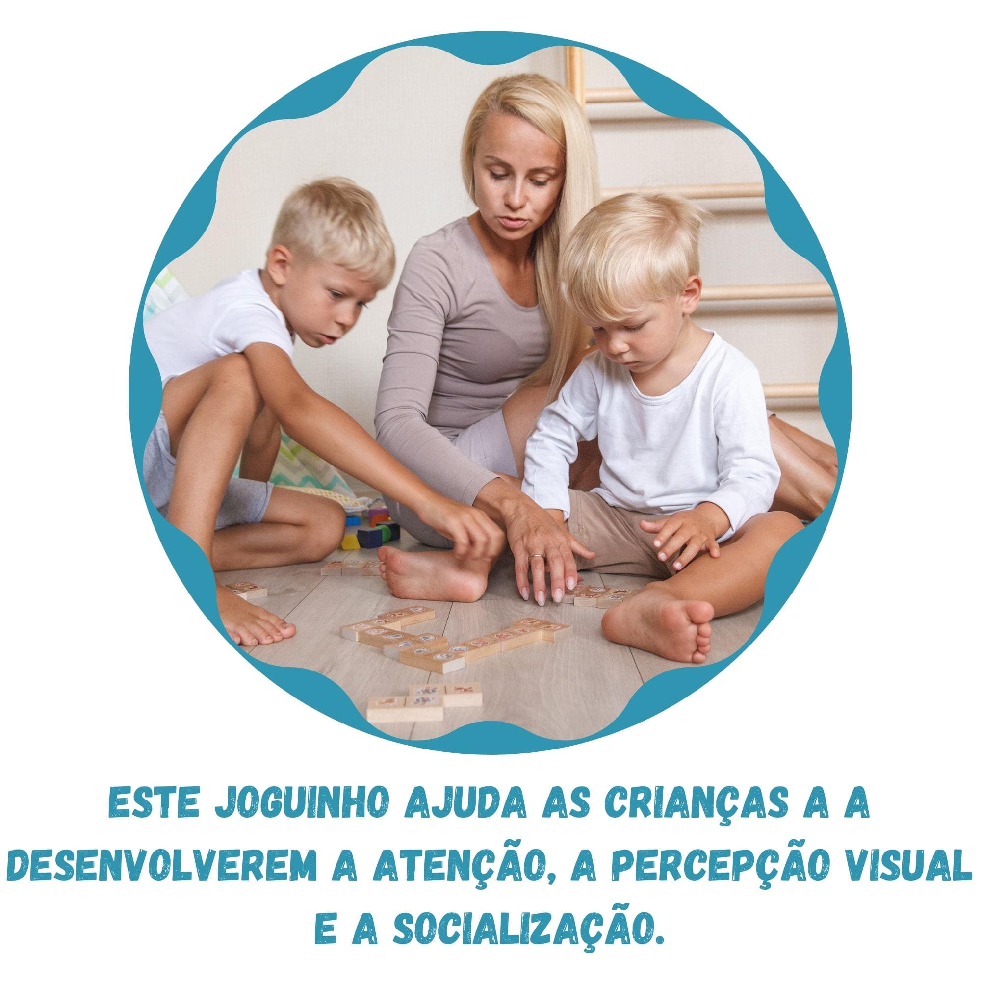 Dominó Little Tikes 28 Peças em MDF p/ Crianças 3+ Anos Xalingo 59065