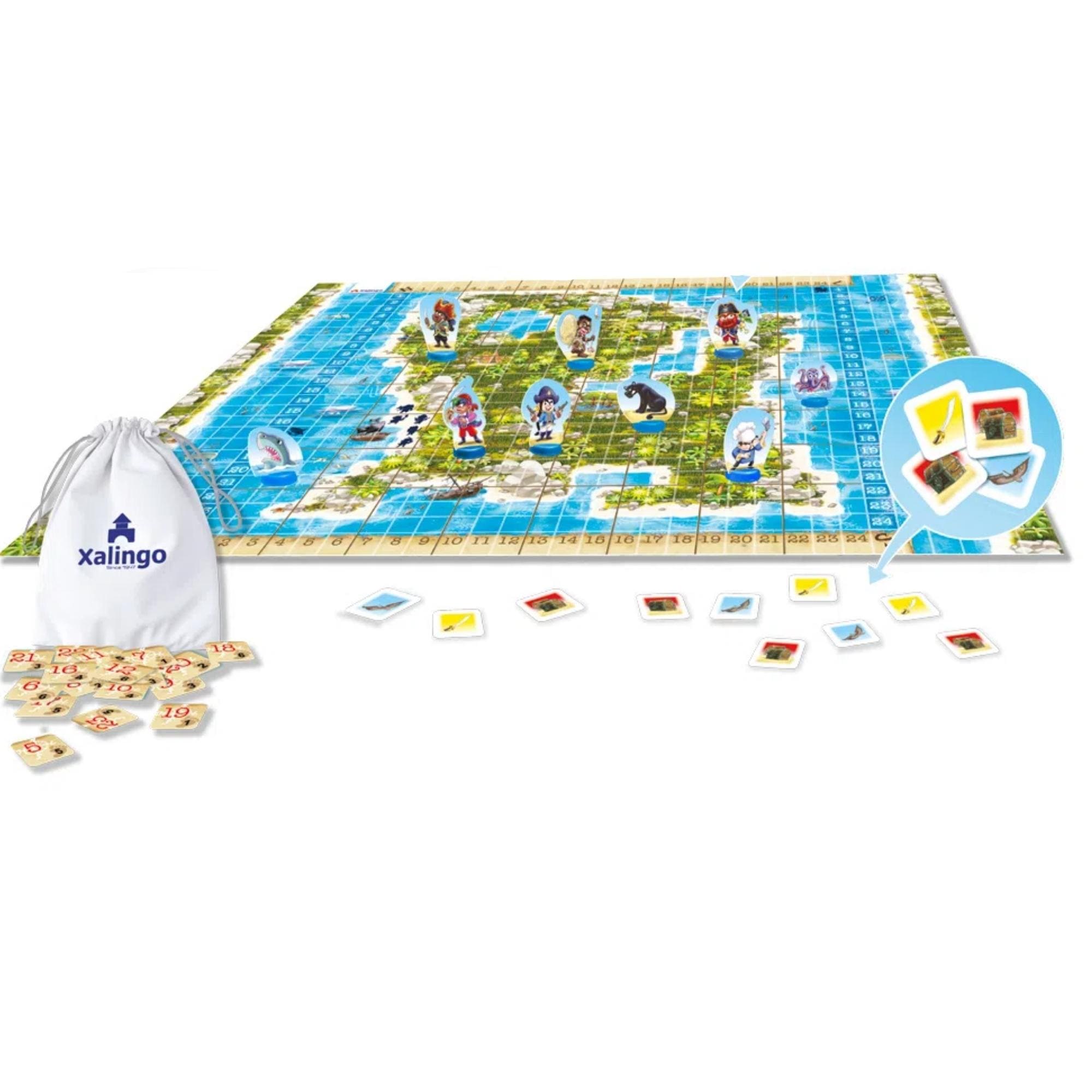 Jogo de Tabuleiro Corre Pirata 60 Peças para Crianças a Partir de 6 anos Xalingo - 60598