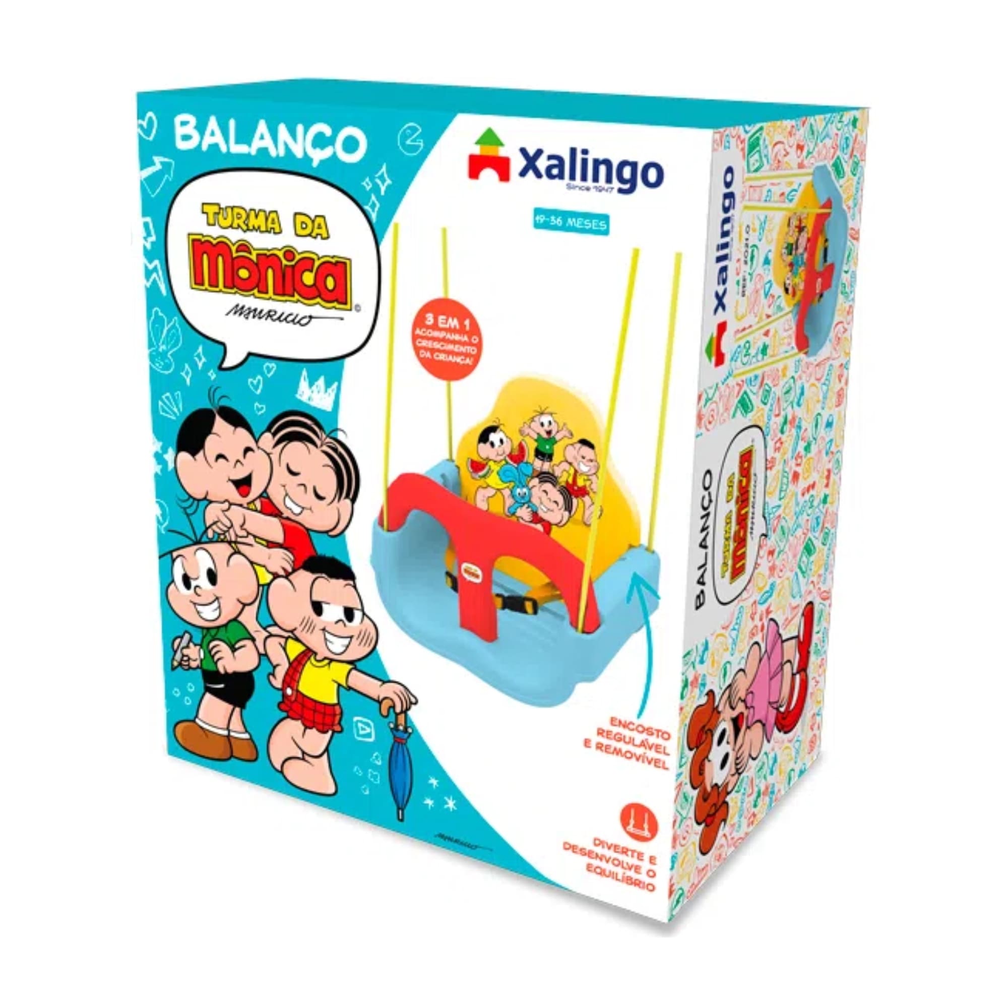 Balanço Infantil Turma da Mônica para Bebês de 19 a 36 Meses Suporta até 23 kg Xalingo - 20210
