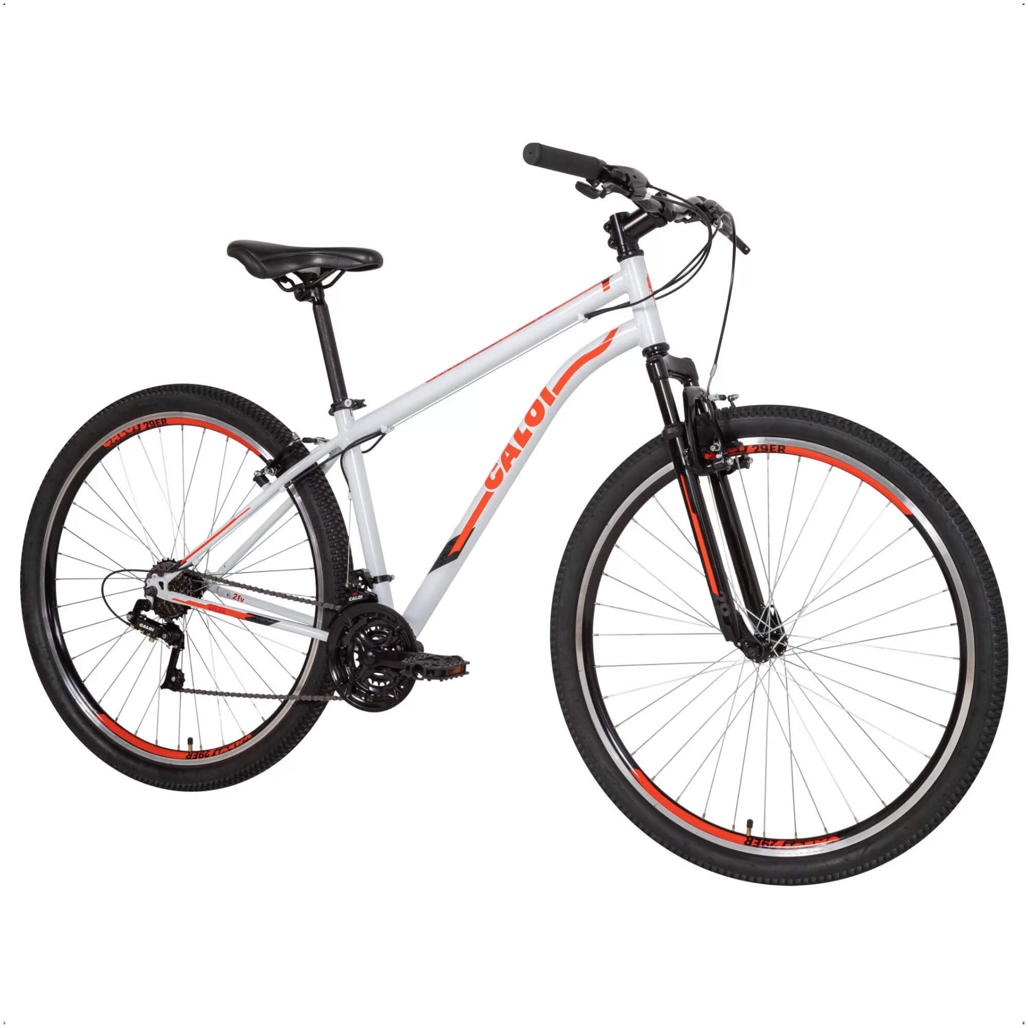 Bicicleta Caloi Velox V-Brake 21 Velocidades Tamanho 17 Aro 29 Branco Ano 2022 004503.19003