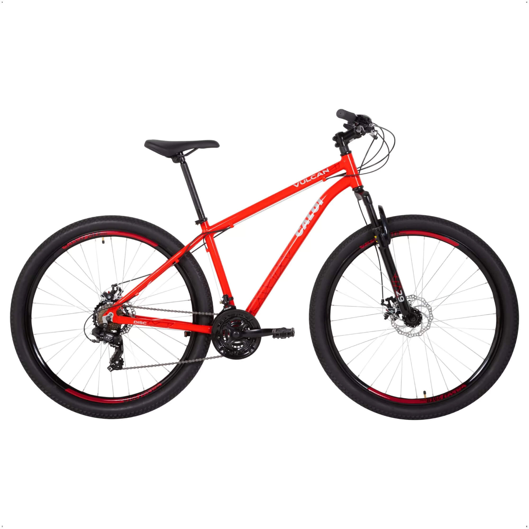 Bicicleta Caloi Vulcan 29 Tamanho 17 Aro 29 21 Velocidades Vermelha Ano 2023 - 004519.19009