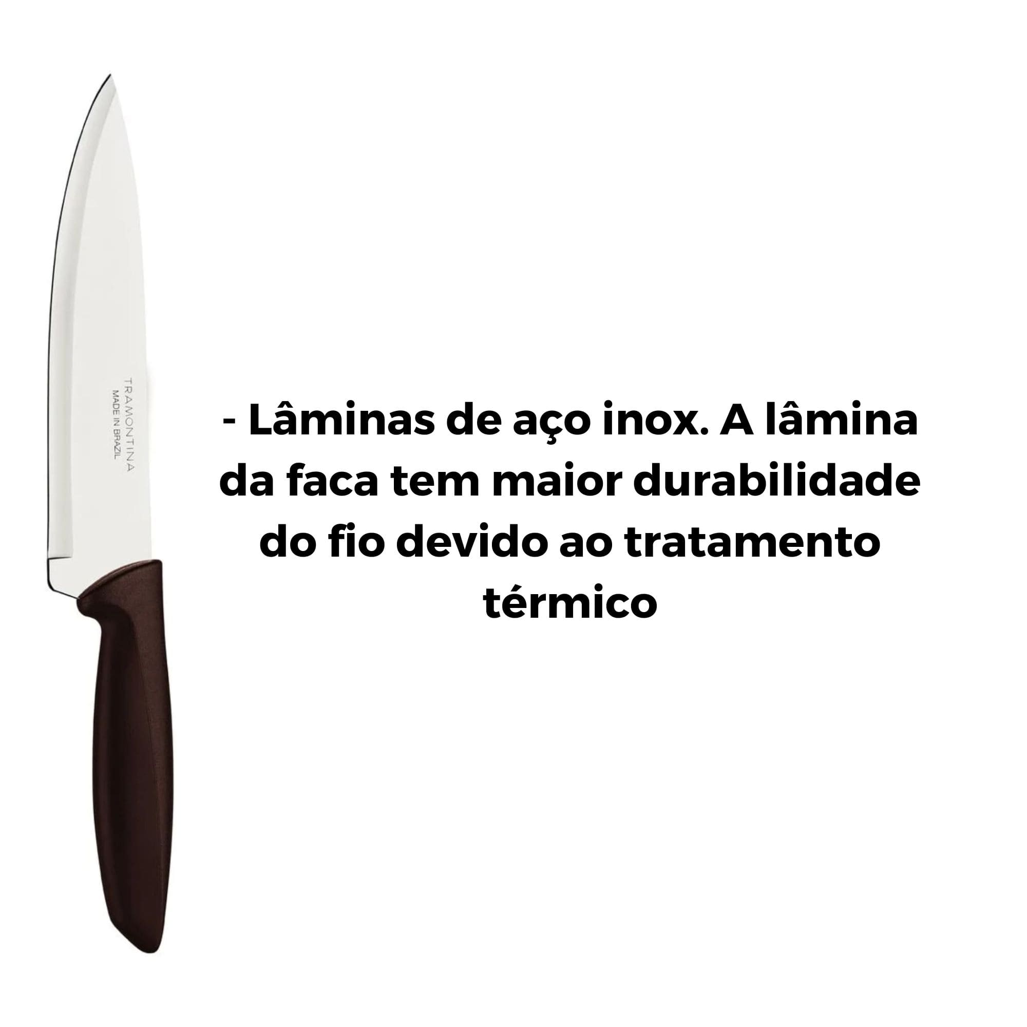 Jogo Trinchante Plenus c/ Lâminas Aço Inox e Cabos de Polipropileno 2 Peças Tramontina - 23498410