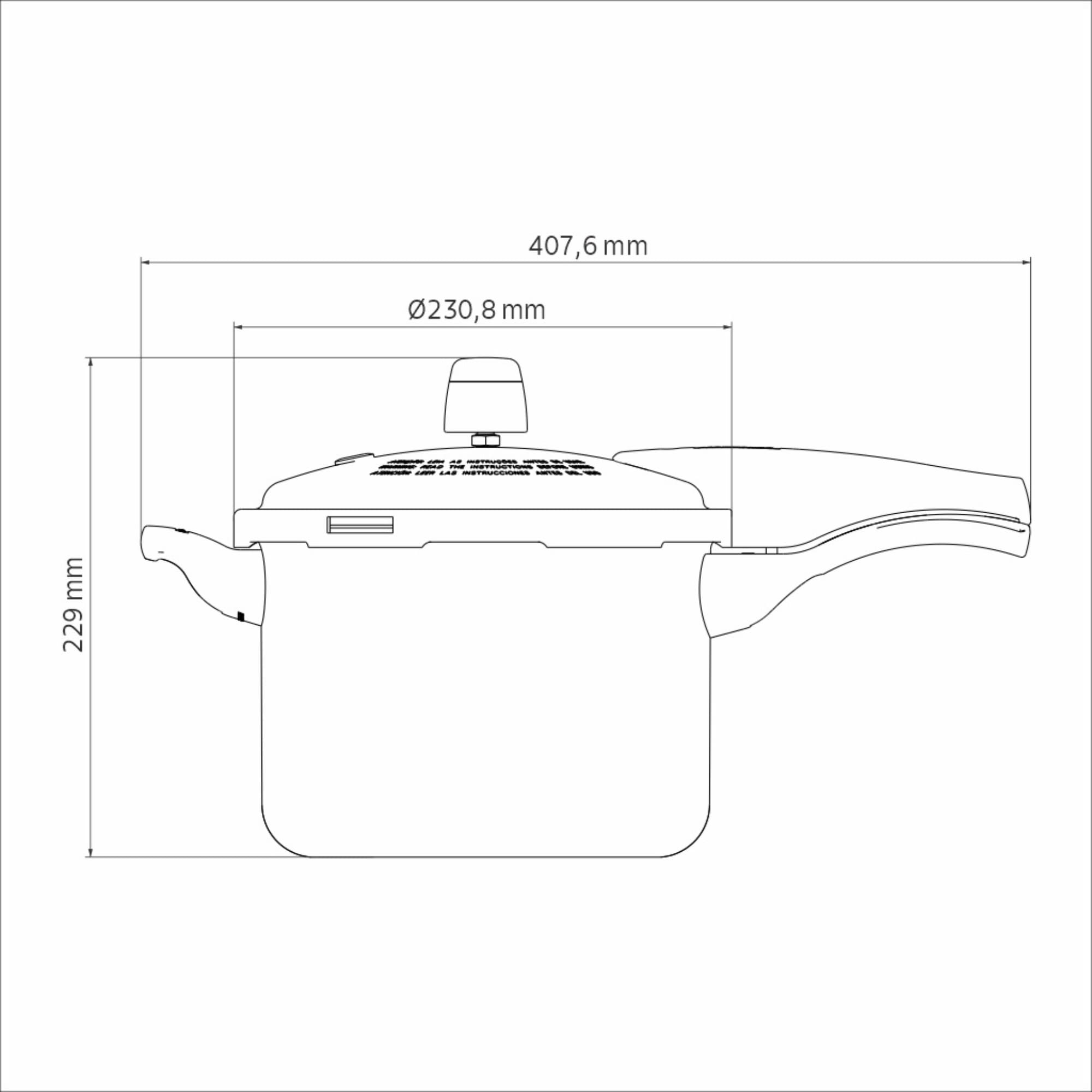 Panela de Pressão Vancouver em Alumínio Antiaderente Preto 40cm 4,5L Tramontina - 20591420