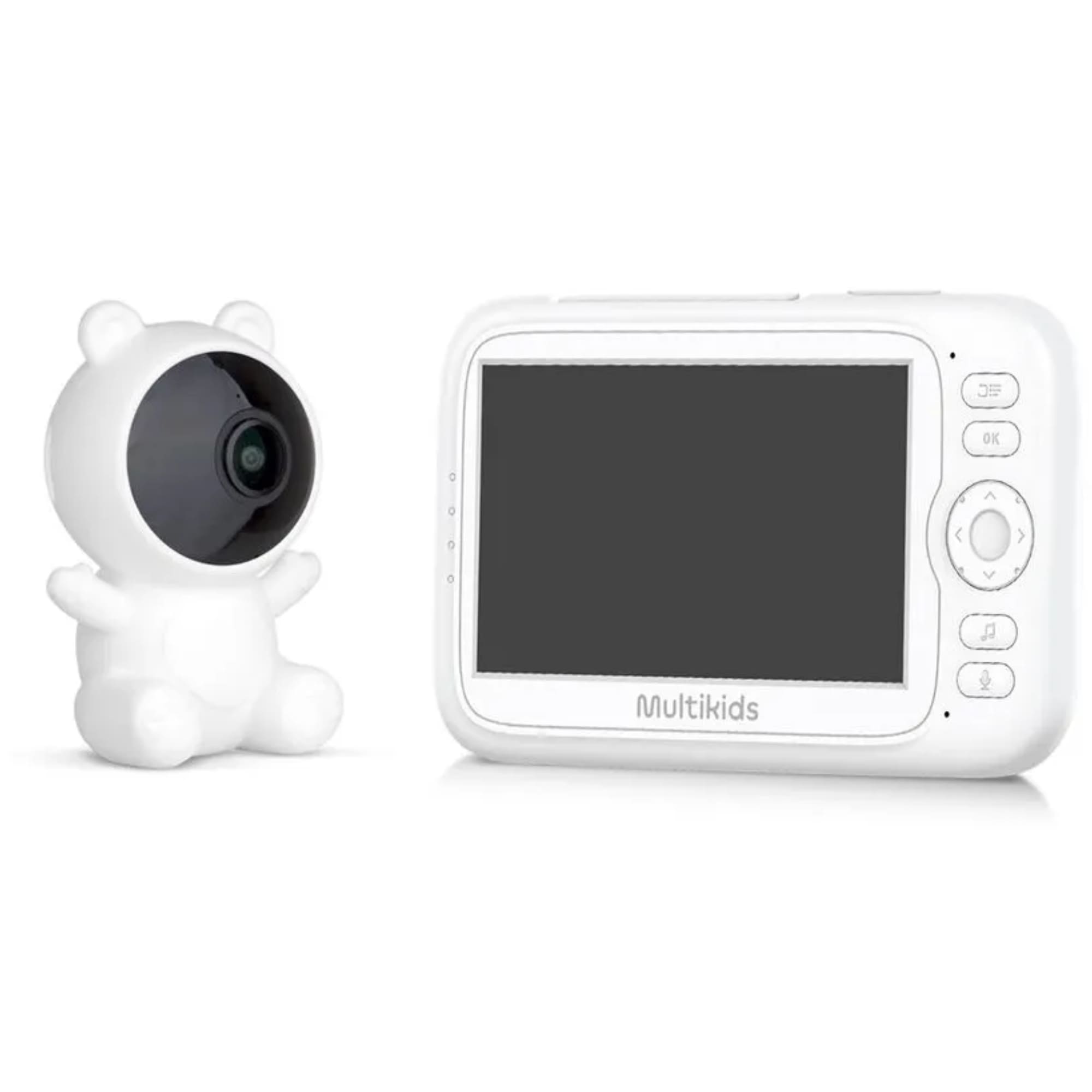 Babá Eletrônica Branca Peek-a-Boo Dual Monitor e Aplicativo Apenas para Uso Adulto Multikids - BB491