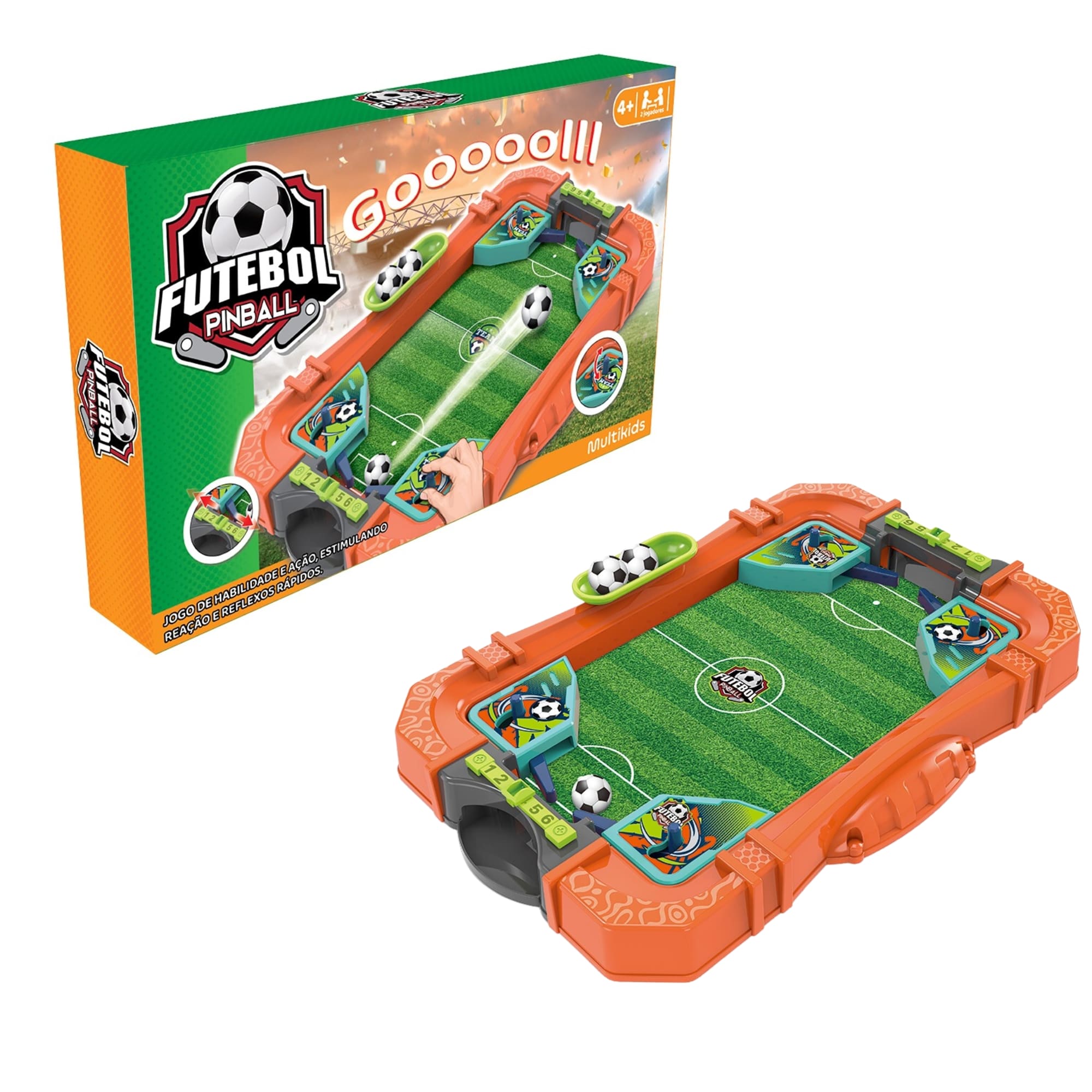 Jogo Futebol Pinball Personalizável 2 ou Mais Jogadores Multikids - BR2013