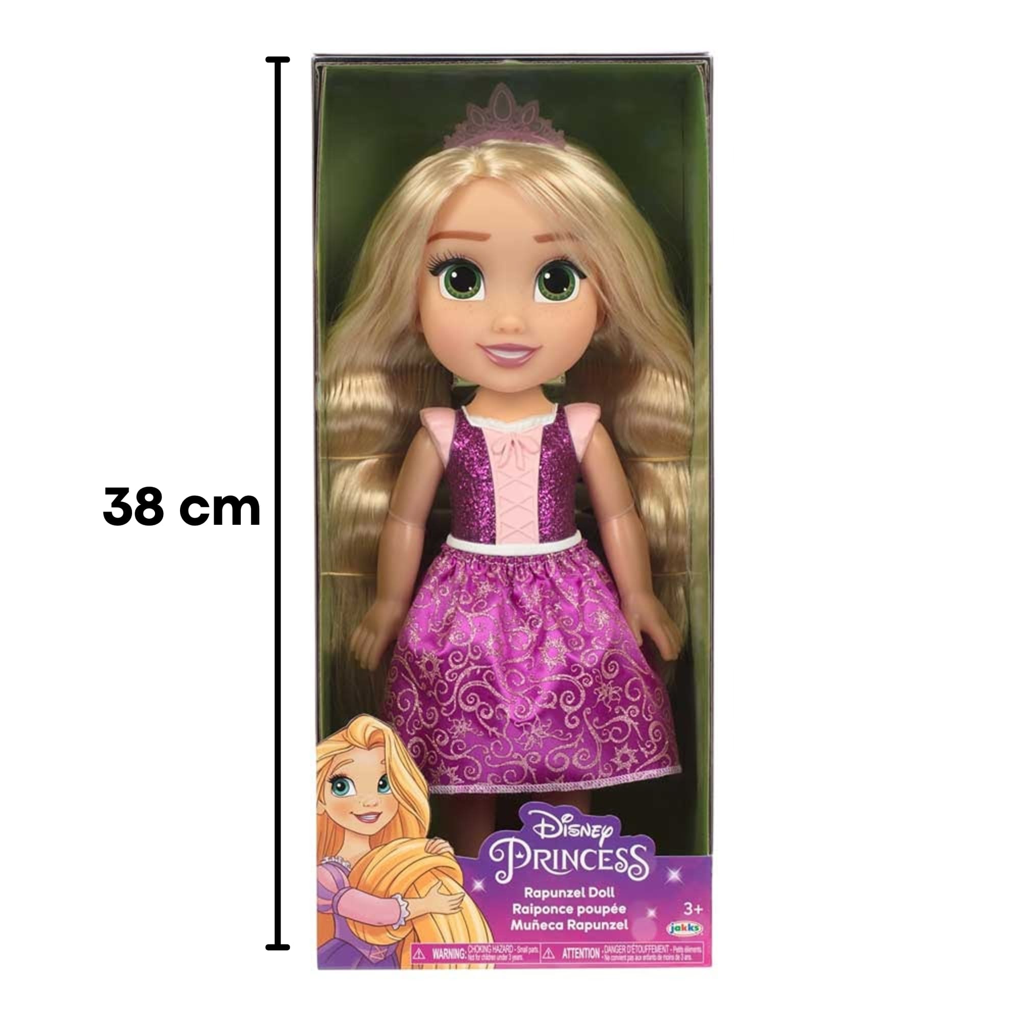 Boneca Disney Princesas Rapunzel 38cm com Sapatos Removíveis +3 Anos Multikids - BR2016