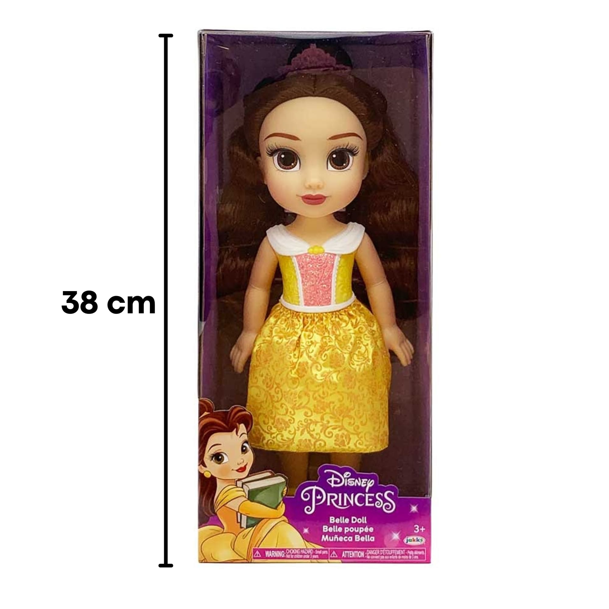 Boneca Disney Princesas Bela 38cm com Sapatos Removíveis +3 Anos Multikids - BR2018