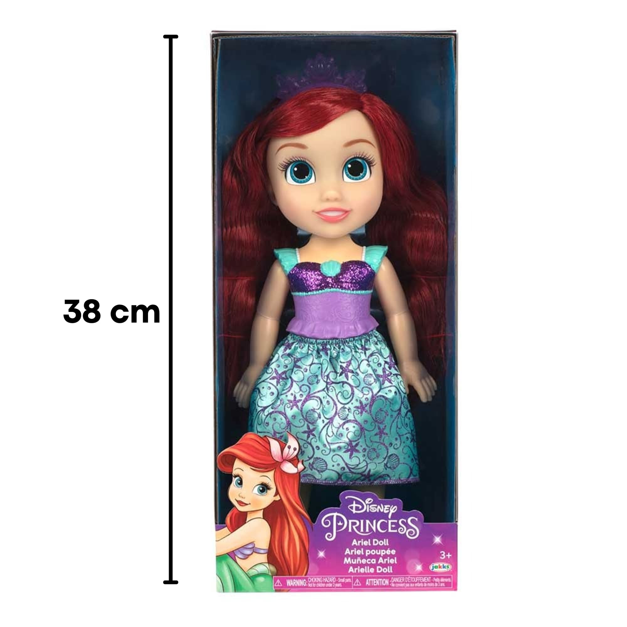 Boneca Disney Princesas Ariel 38cm para Crianças a Partir de 3 Anos Multikids - BR2019