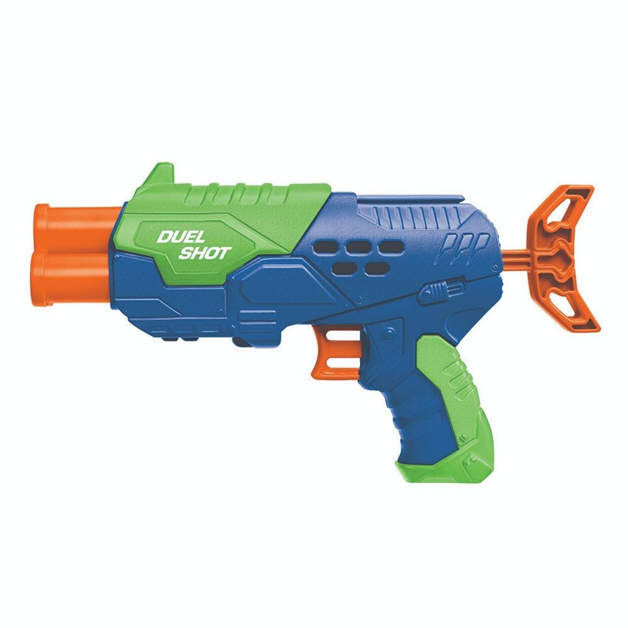 X-Target Duel Shot com 4 Dardos Azul Alcance de 25m Multikids - BR2025