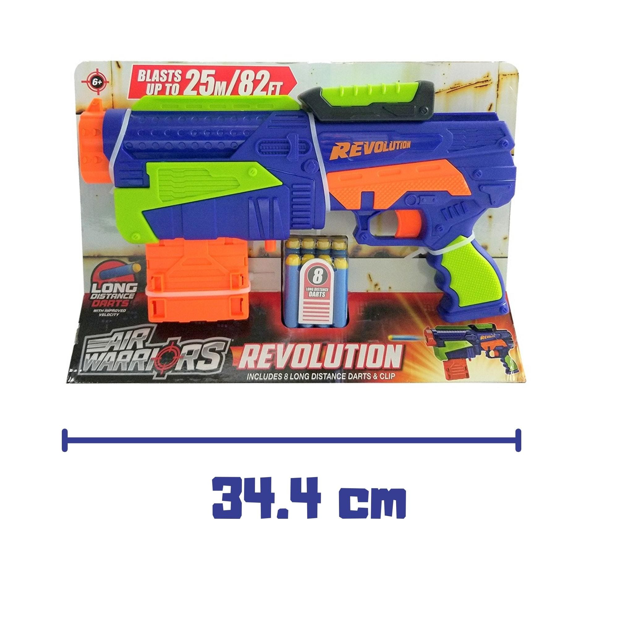 X-Target Revolution com 8 Dardos Azul Alcance de 25m Multikids - BR2027