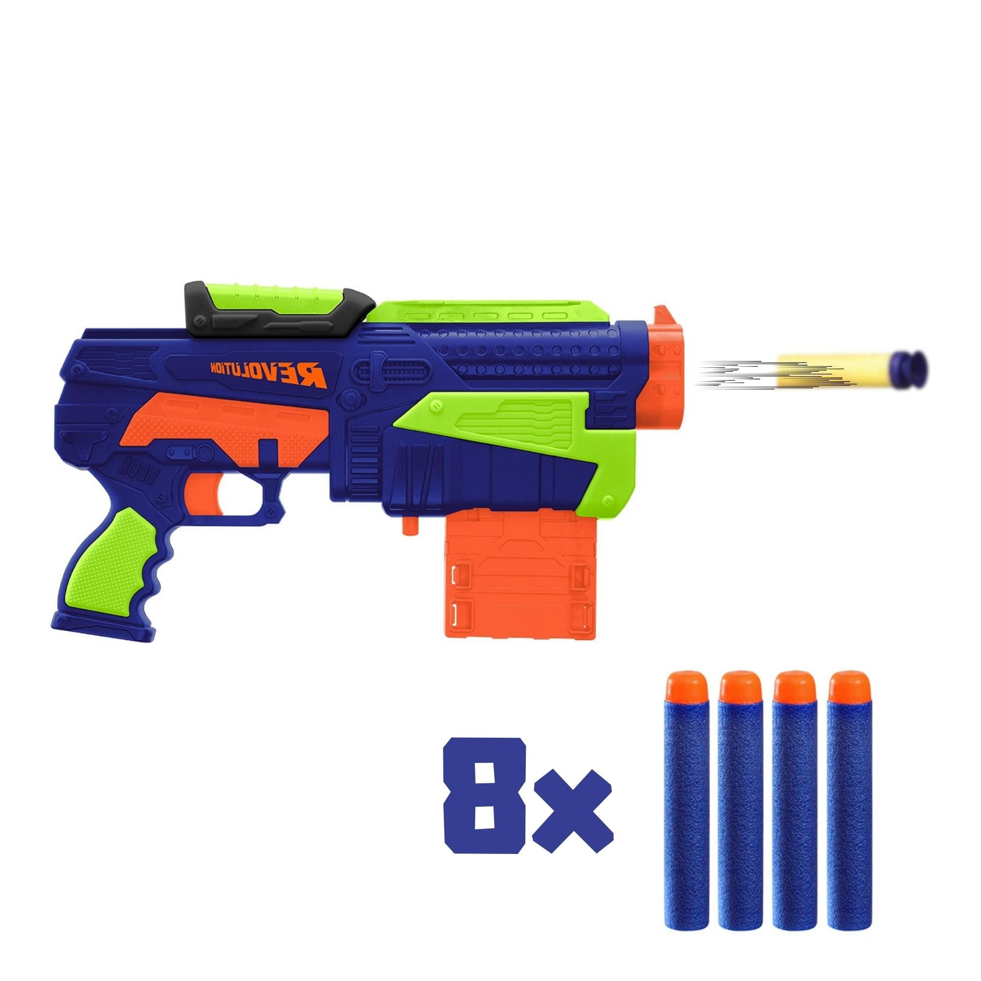 X-Target Revolution com 8 Dardos Azul Alcance de 25m Multikids - BR2027