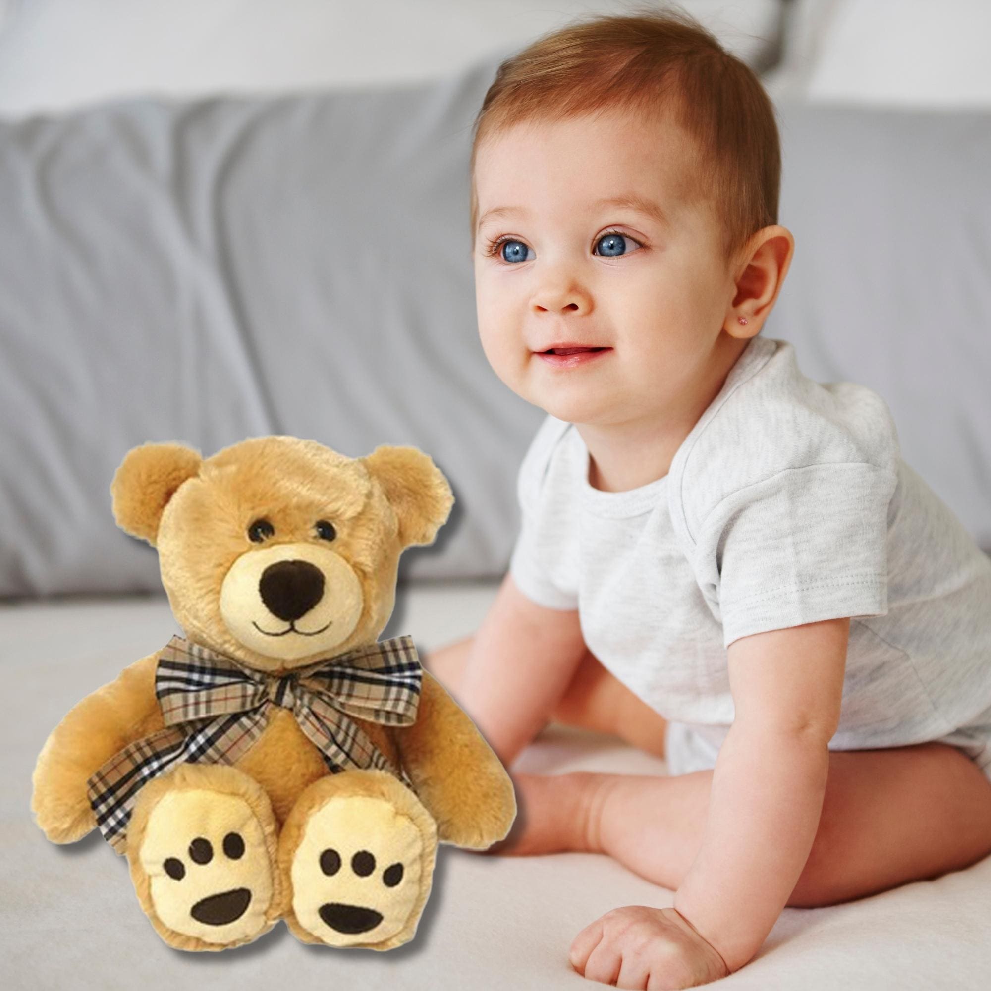 Pelúcia Urso 25cm Primeira Infância para Crianças a Partir de 2 Meses Multikids - BR2048