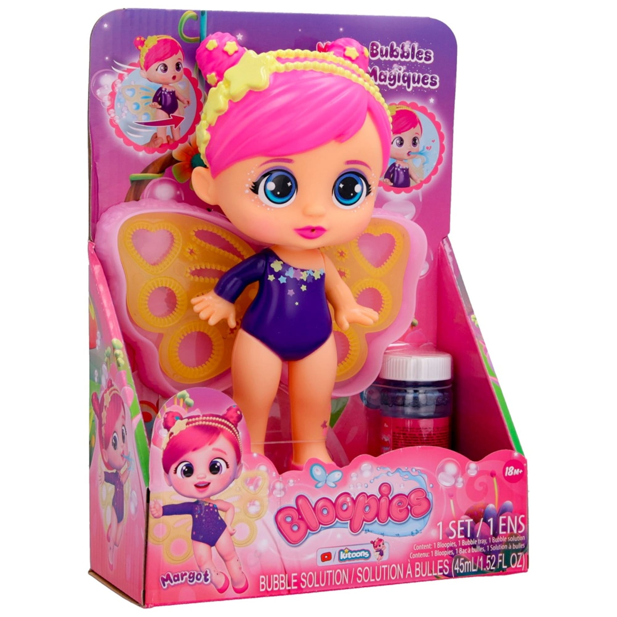 Boneca Bloopies Magic Bubbles 5 Modelos Sortidos Unitário c/ Solução de Bolhas Multikids - BR2082