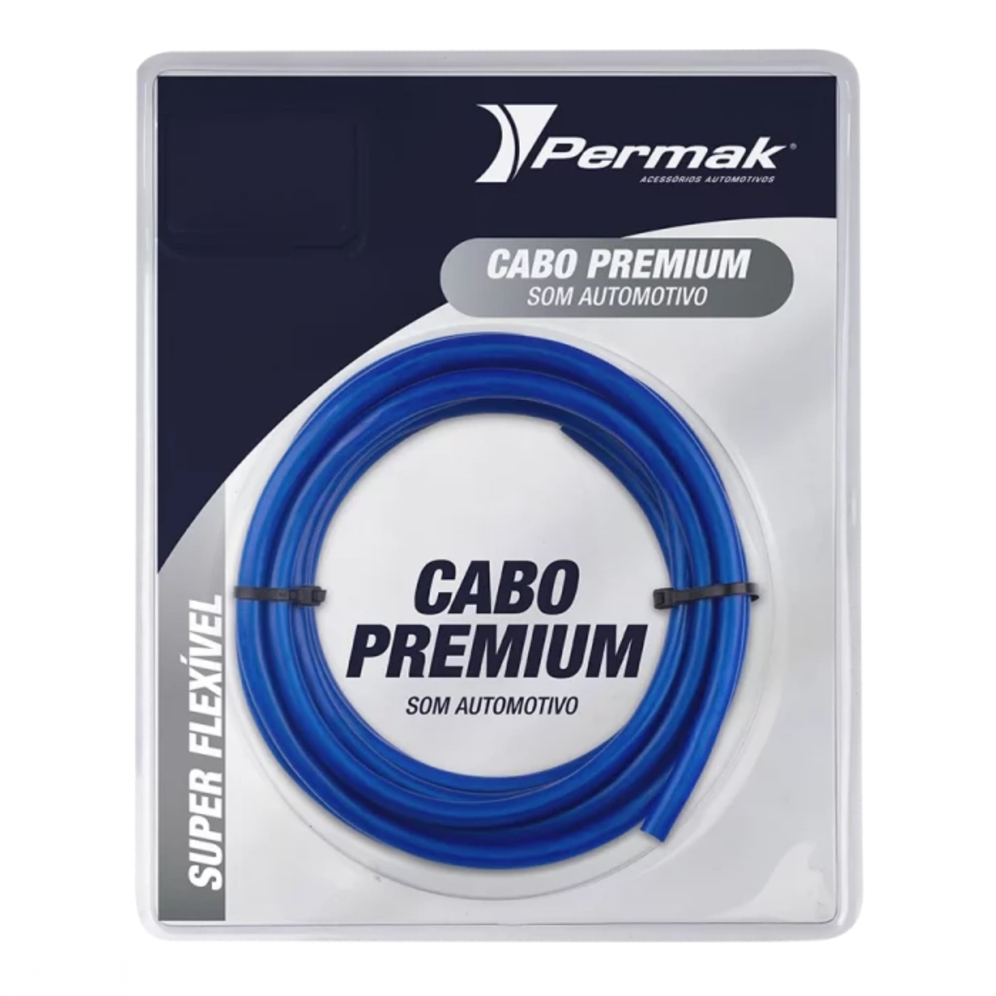 Cabo Premium 16mm² Siliconado 5m 300V para Som Automotivo e Residencial Permak - 72/B