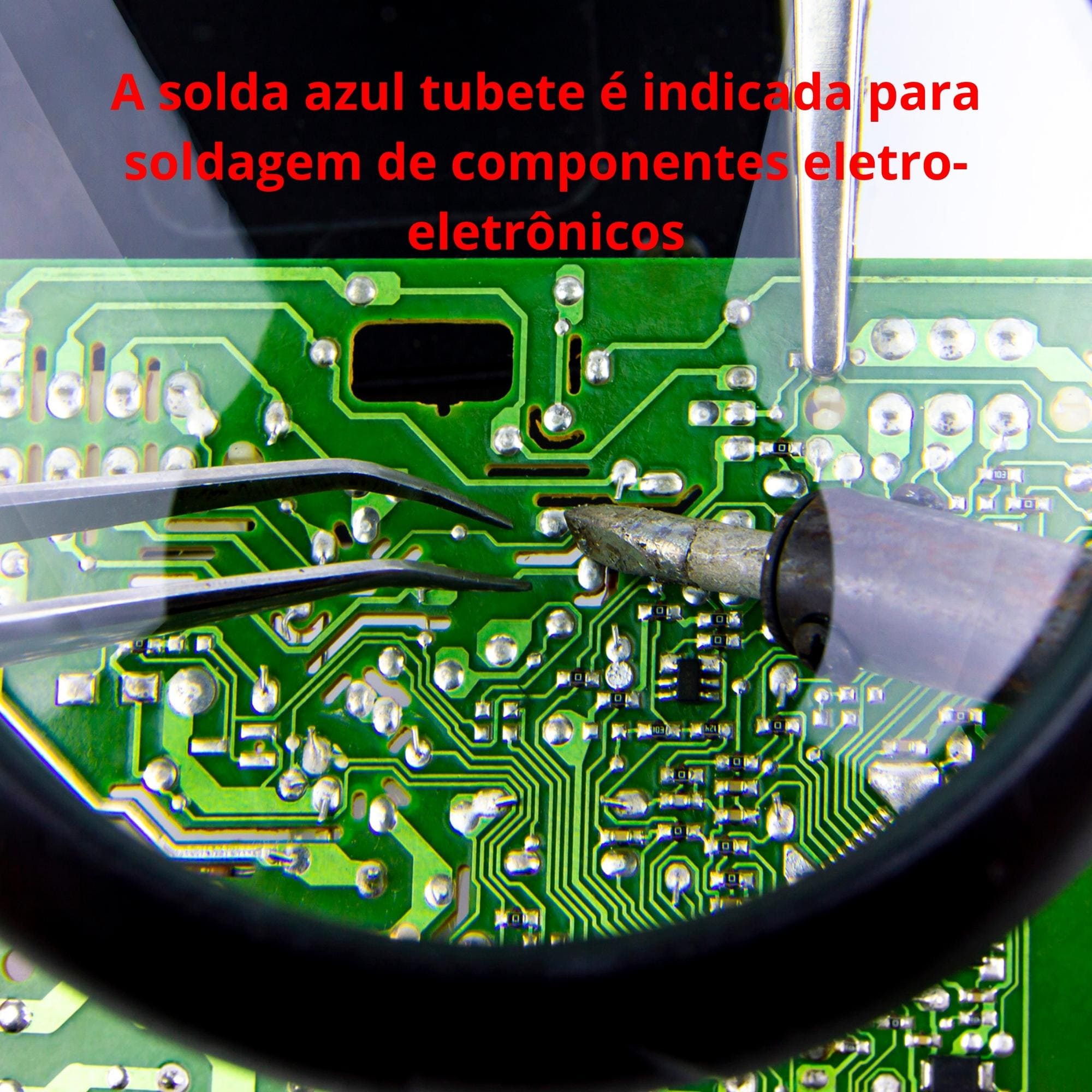 Solda Cobix Tubinho Azul para Componentes Eletrônicos Fio 1,00² 22g - 134/D