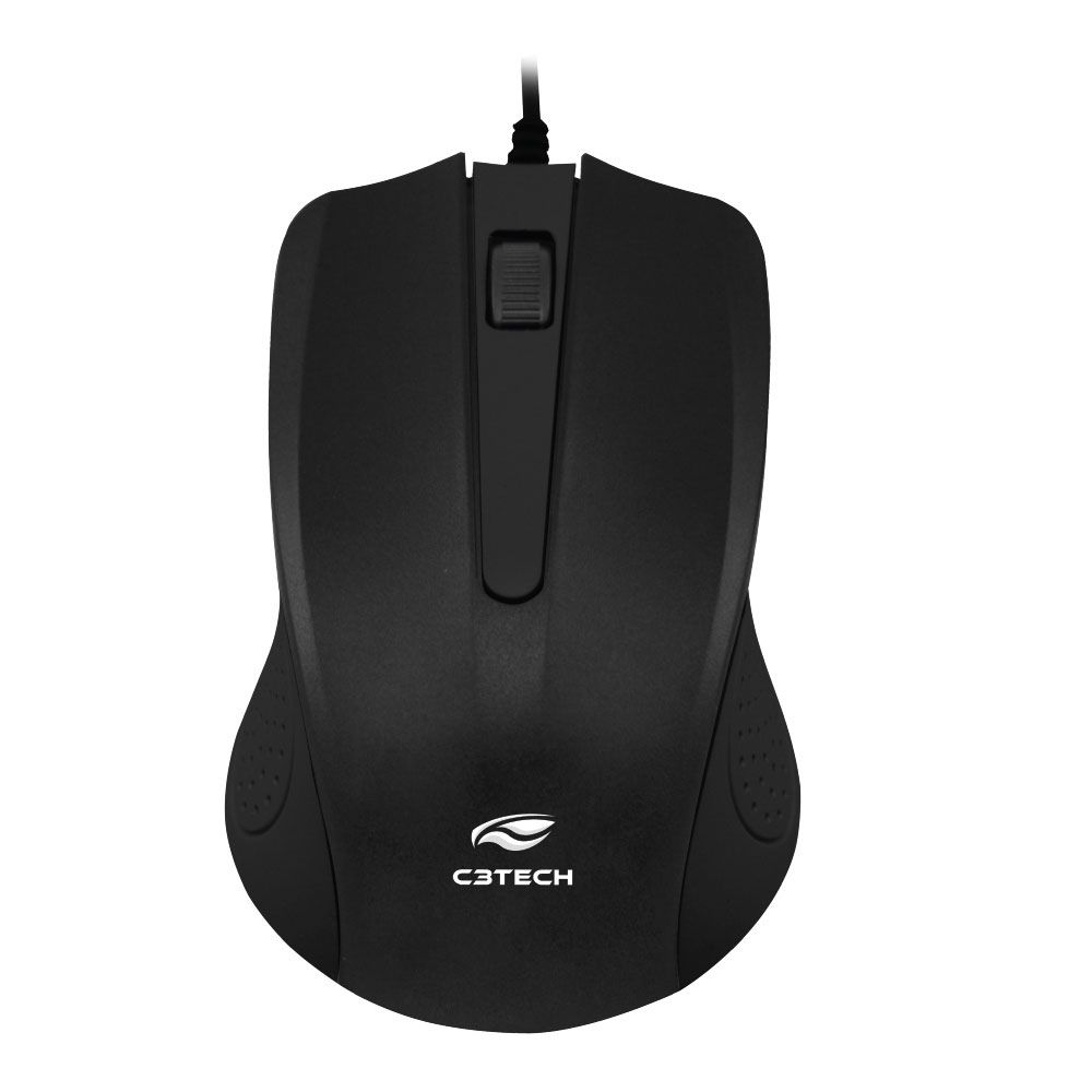 Mouse USB Óptico 1000dpi MS-20BK Preto - C3Tech