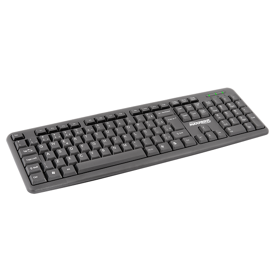 Teclado USB Basico preto - 60814-5 - Maxprint Idioma:Português Brasil