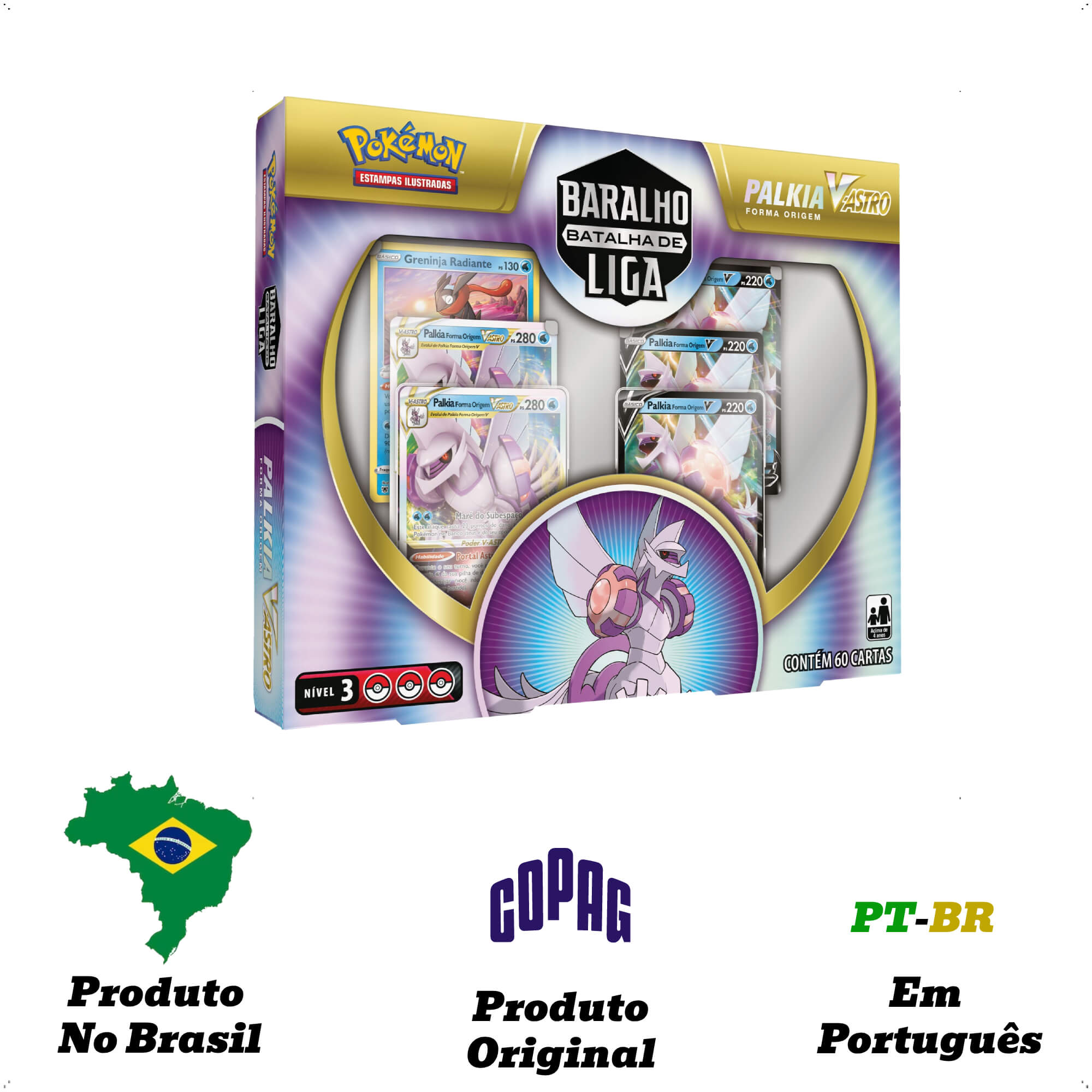 Pokemon TCG Deck Batalha De Liga Forma Original Palkia Competitivo V-ASTRO Copag - 32794