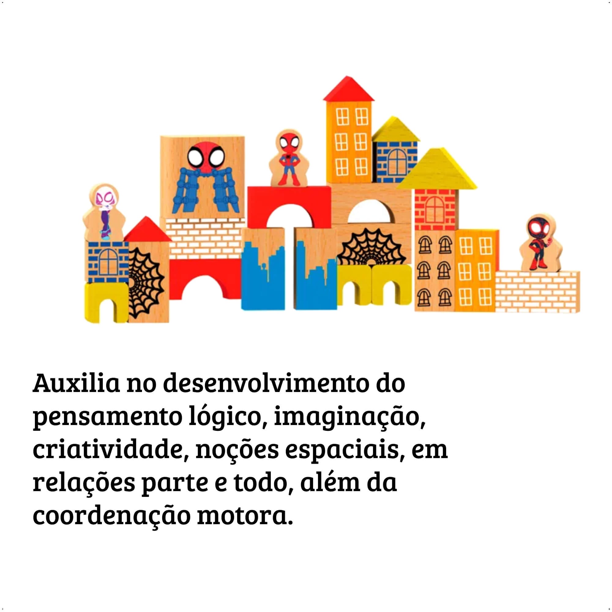 Brincando de Engenheiro Spidey 70 Peças Desenvolve a Coordenação Motora Xalingo - 17710