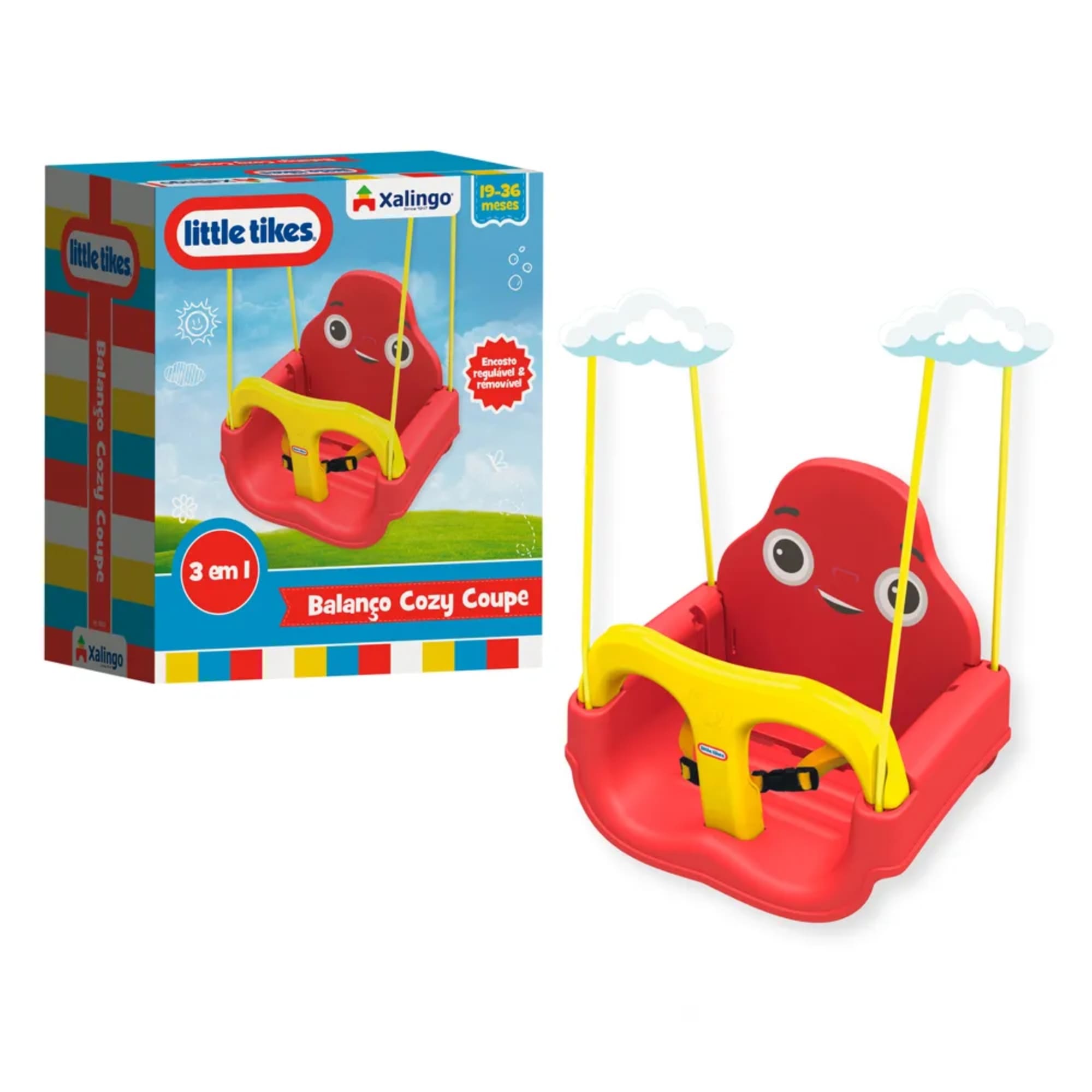 Balanço Infantil Plástico Cozy Coupe Little Tikes 19-36 Meses Peso Máximo até 23kg Xalingo-59121