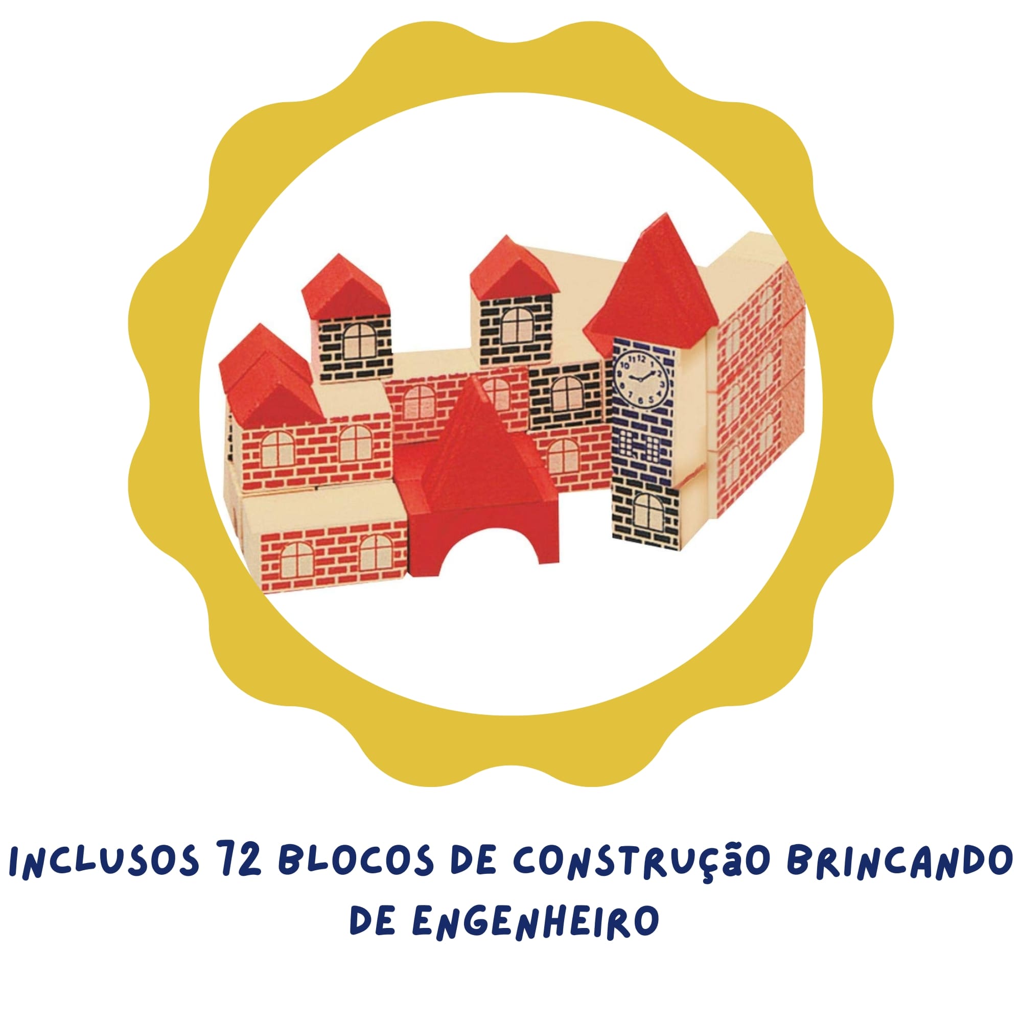 Jogo de Tabuleiro Xalingópolis 72 Peças com Blocos Brincando de Engenheiro Xalingo 60565