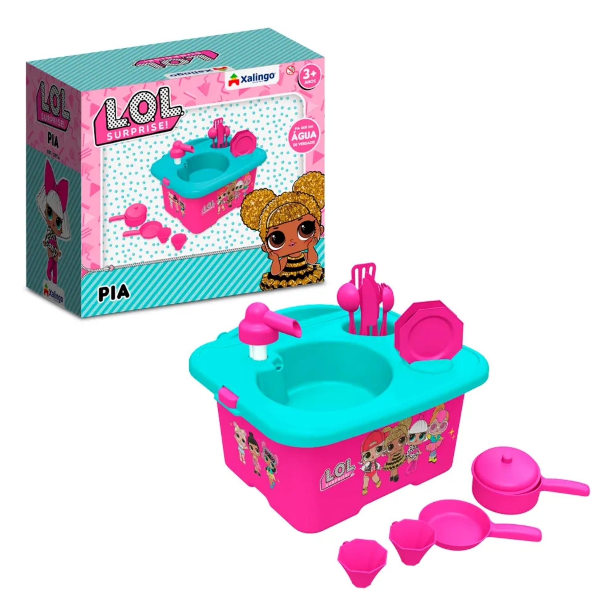 Brinquedo Pia Infantil LOL com Bombeamento de Água recomendado a Partir de 3 Anos Xalingo - 21776