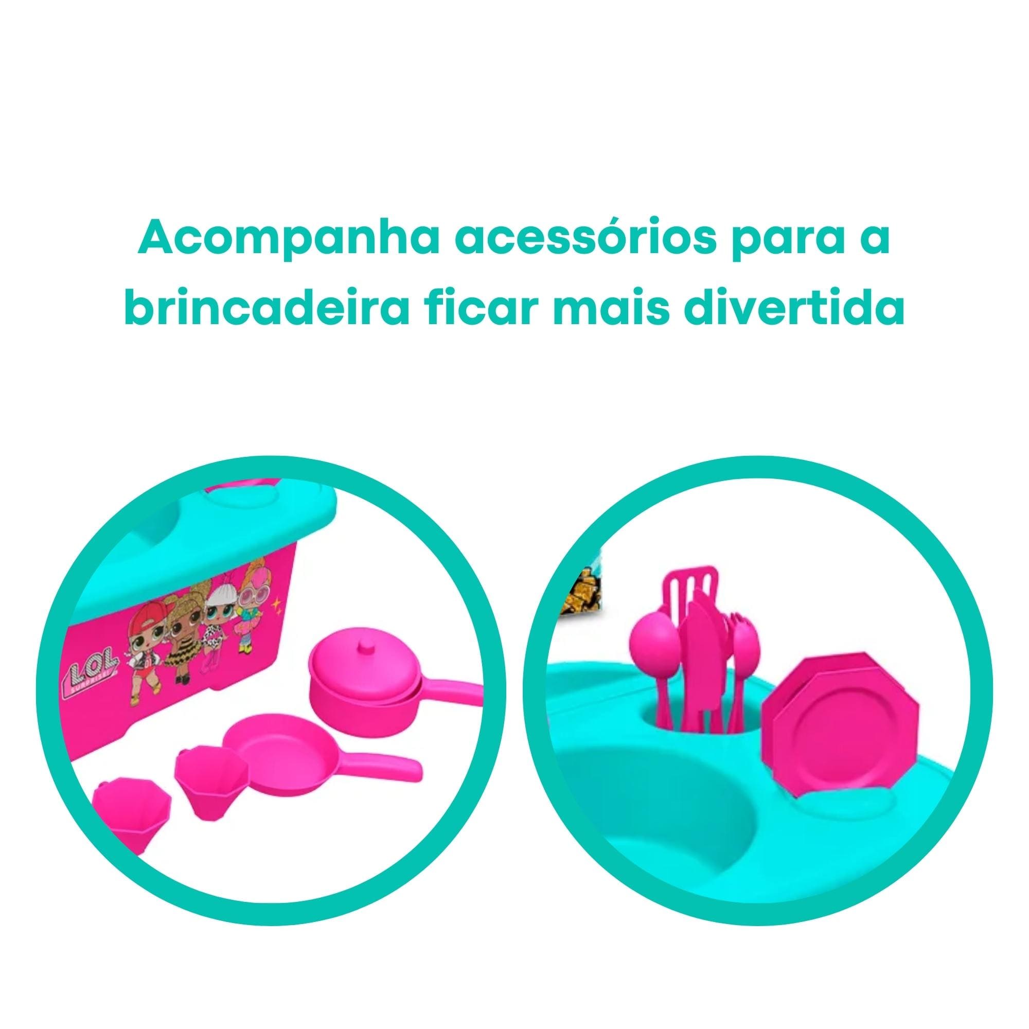 Brinquedo Pia Infantil LOL com Bombeamento de Água recomendado a Partir de 3 Anos Xalingo - 21776