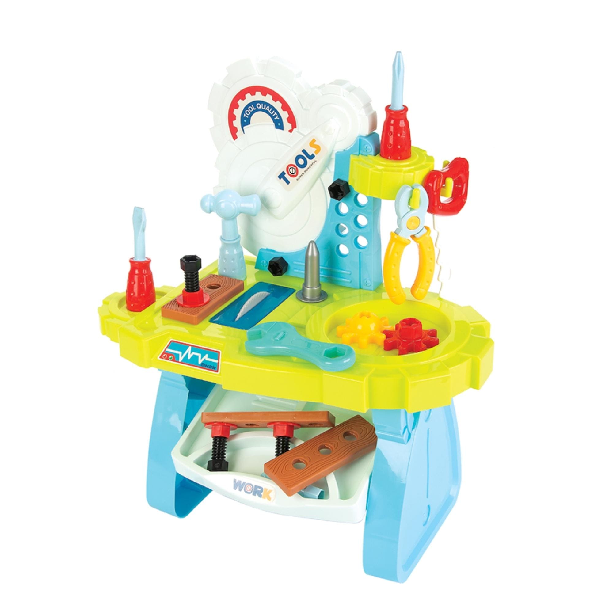 Brinquedo Mesa de Ferramentas 34 Peças Azul Recomendado para Crianças a Partir de 3 Anos Fenix Brinquedos - MES-563