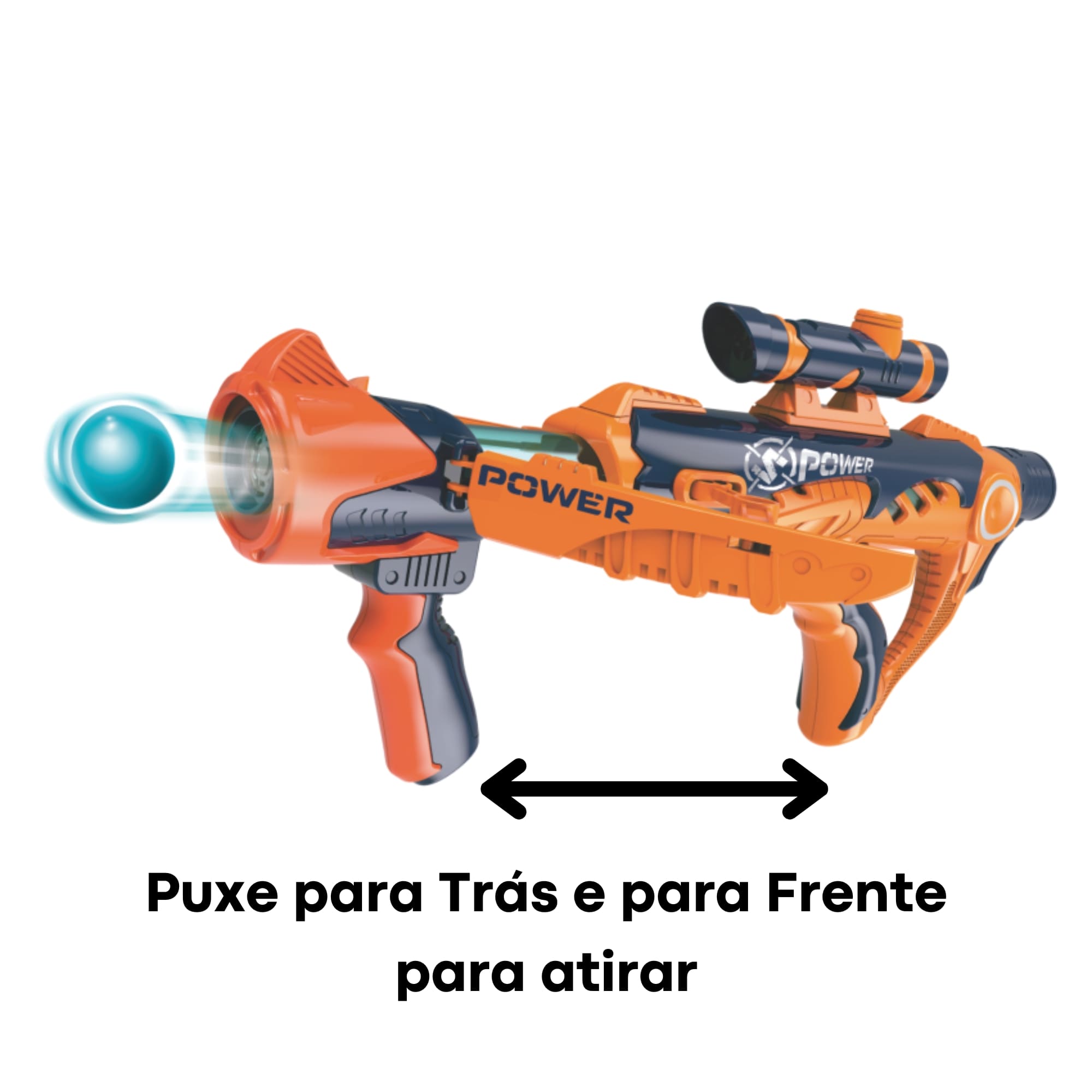 Brinquedo Lançador Pow Pow Blaster com 12 Bolinhas Fenix Brinquedos - PPL-983