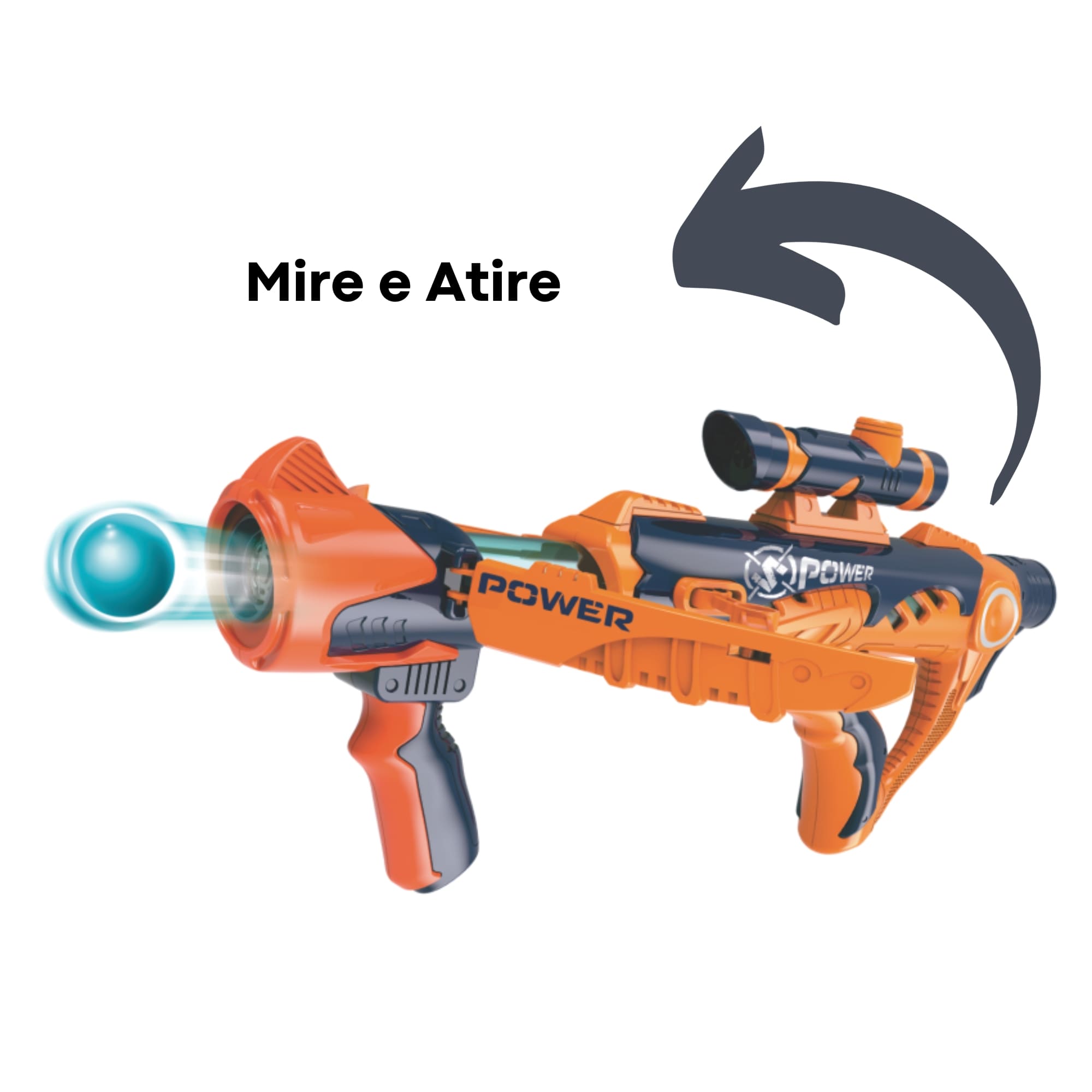 Brinquedo Lançador Pow Pow Blaster com 12 Bolinhas Fenix Brinquedos - PPL-983