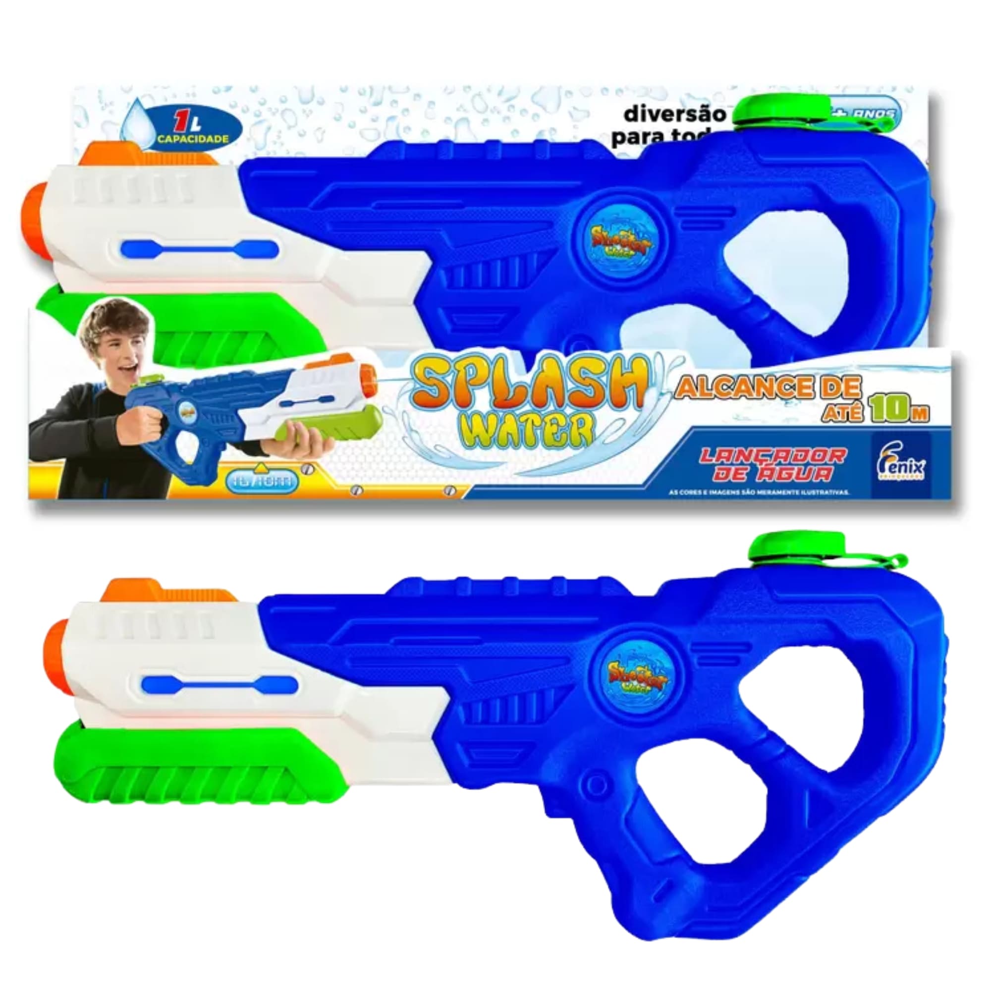 Brinquedo Lançador de Água Water Splash Capacidade de Até 1L Fenix Brinquedos - PAG-940
