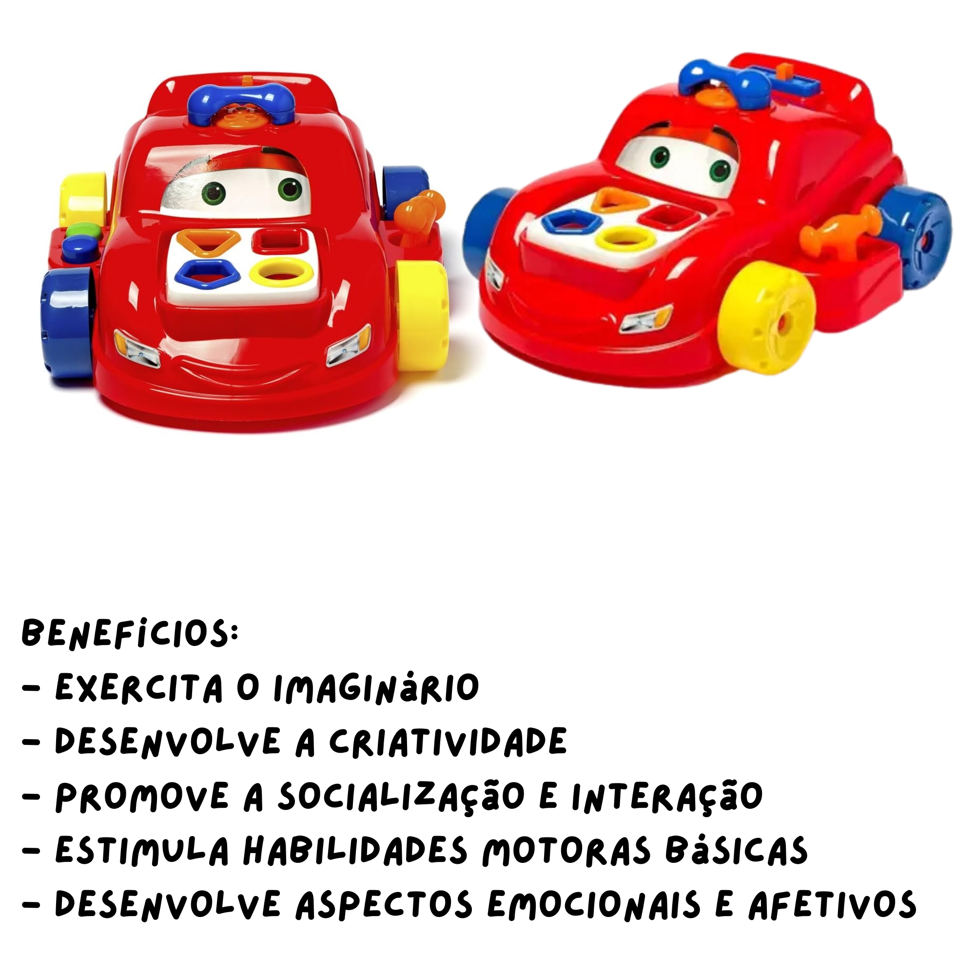 Brinquedo Play Time Carros Atividades Vermelho para Crianças a Partir de 10 Meses Cotiplás - 1951
