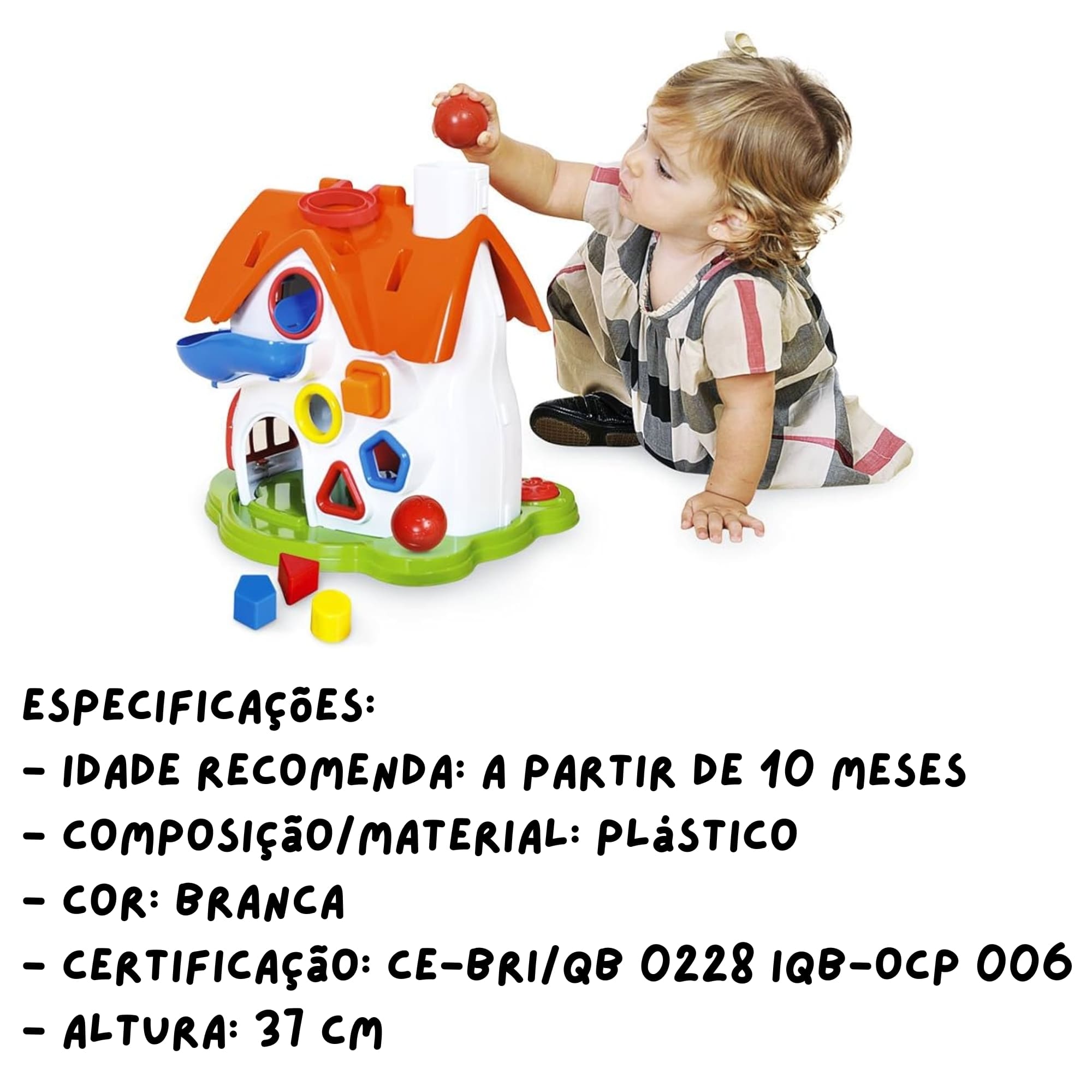Brinquedo Casa com Atividades Play Time para Crianças a Partir de 10 Meses Cotiplás - 1998