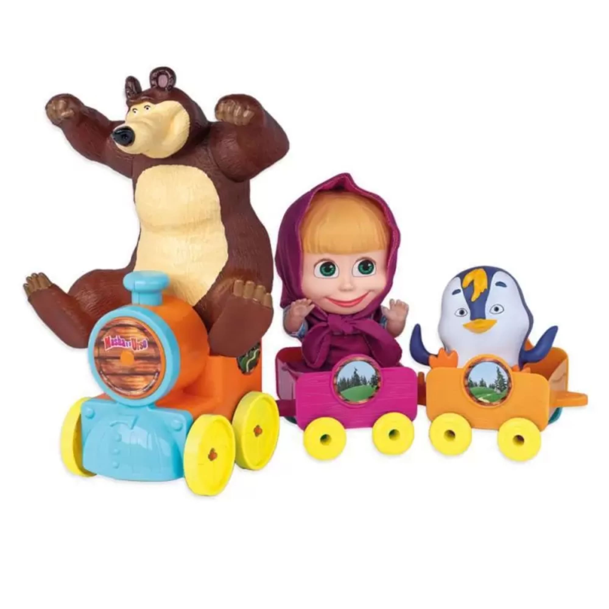 Brinquedo Trenzinho Para Brincar Masha e o Urso para Crianças +3 Anos Cotiplás - 2403
