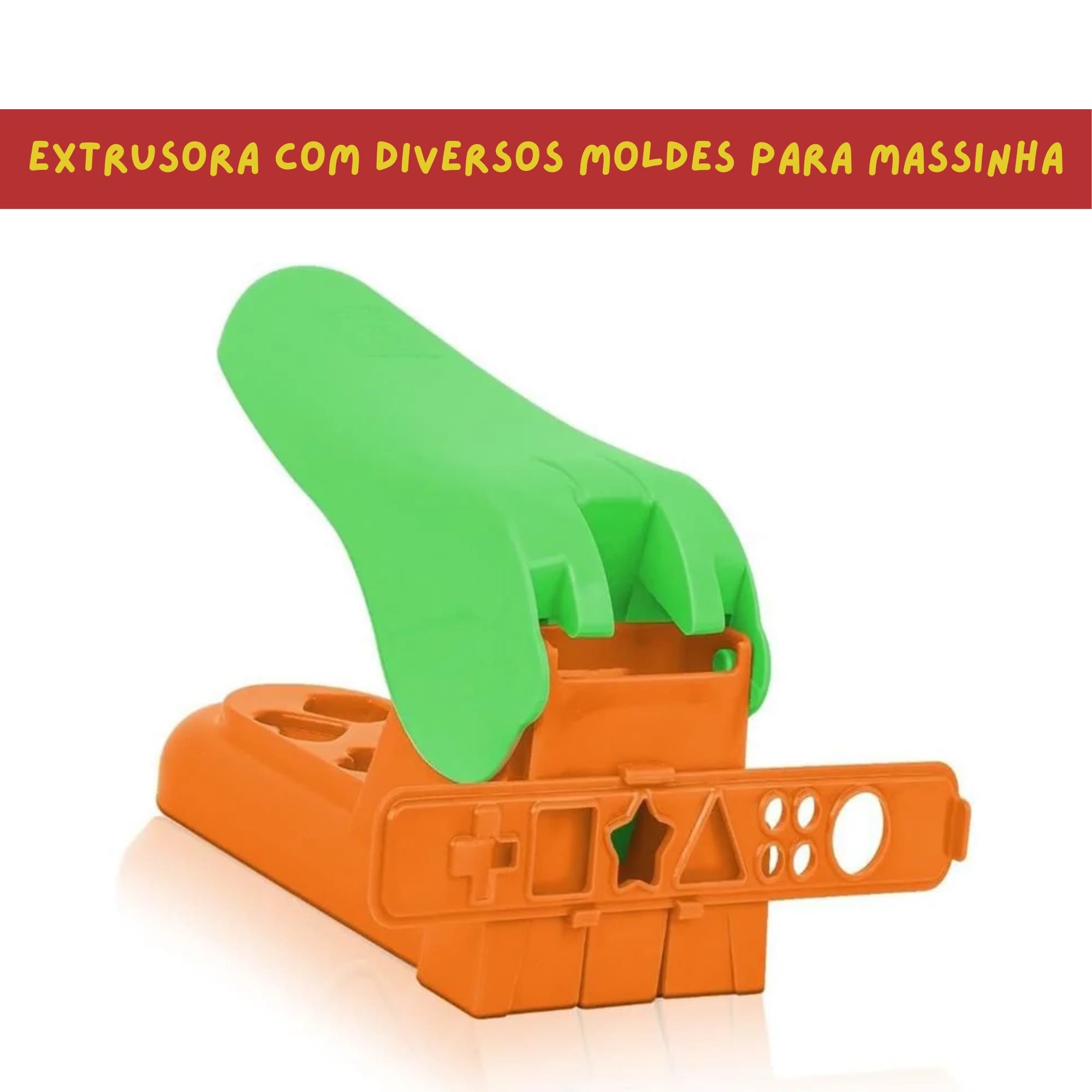 Brinquedo Kit Extrusora com 2 Potes de Massinha Atóxica Cotiplás - 2535