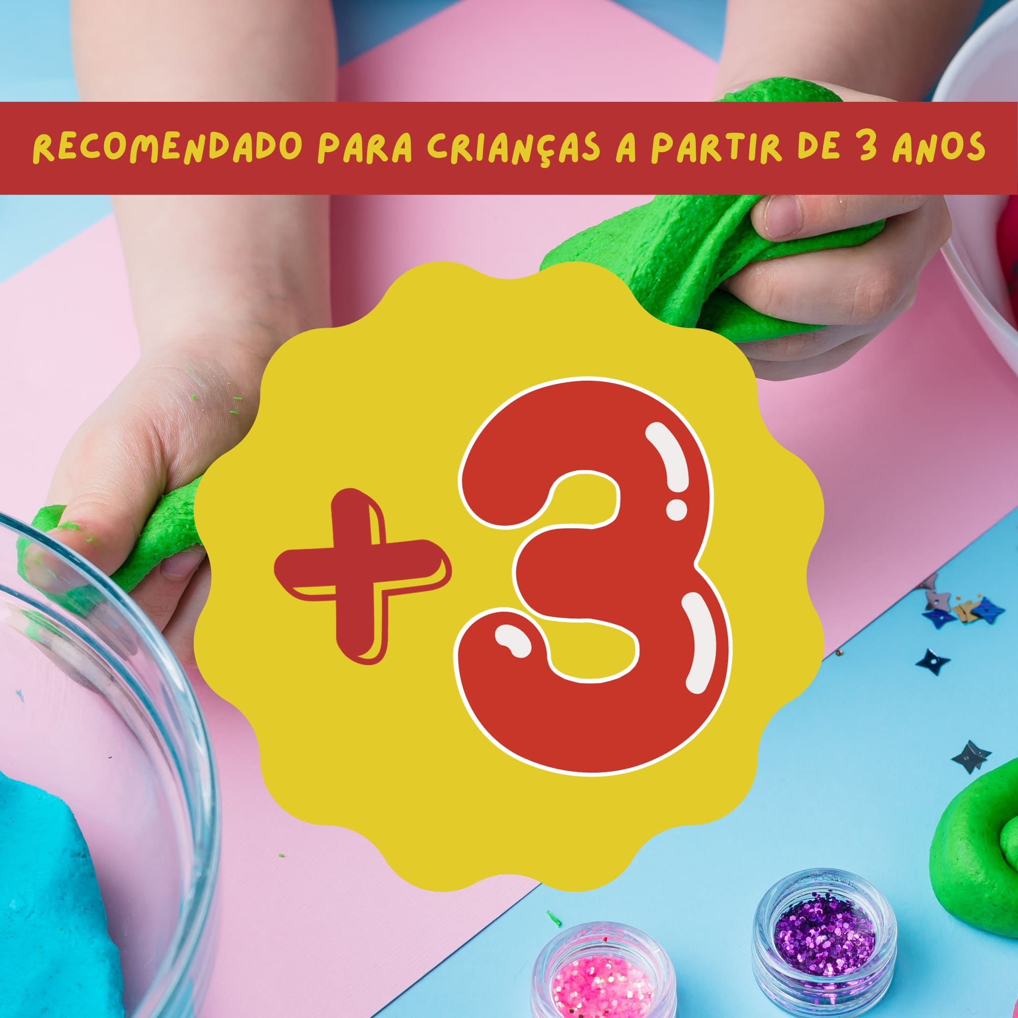 Brinquedo Kit Extrusora com 2 Potes de Massinha Atóxica Cotiplás - 2535