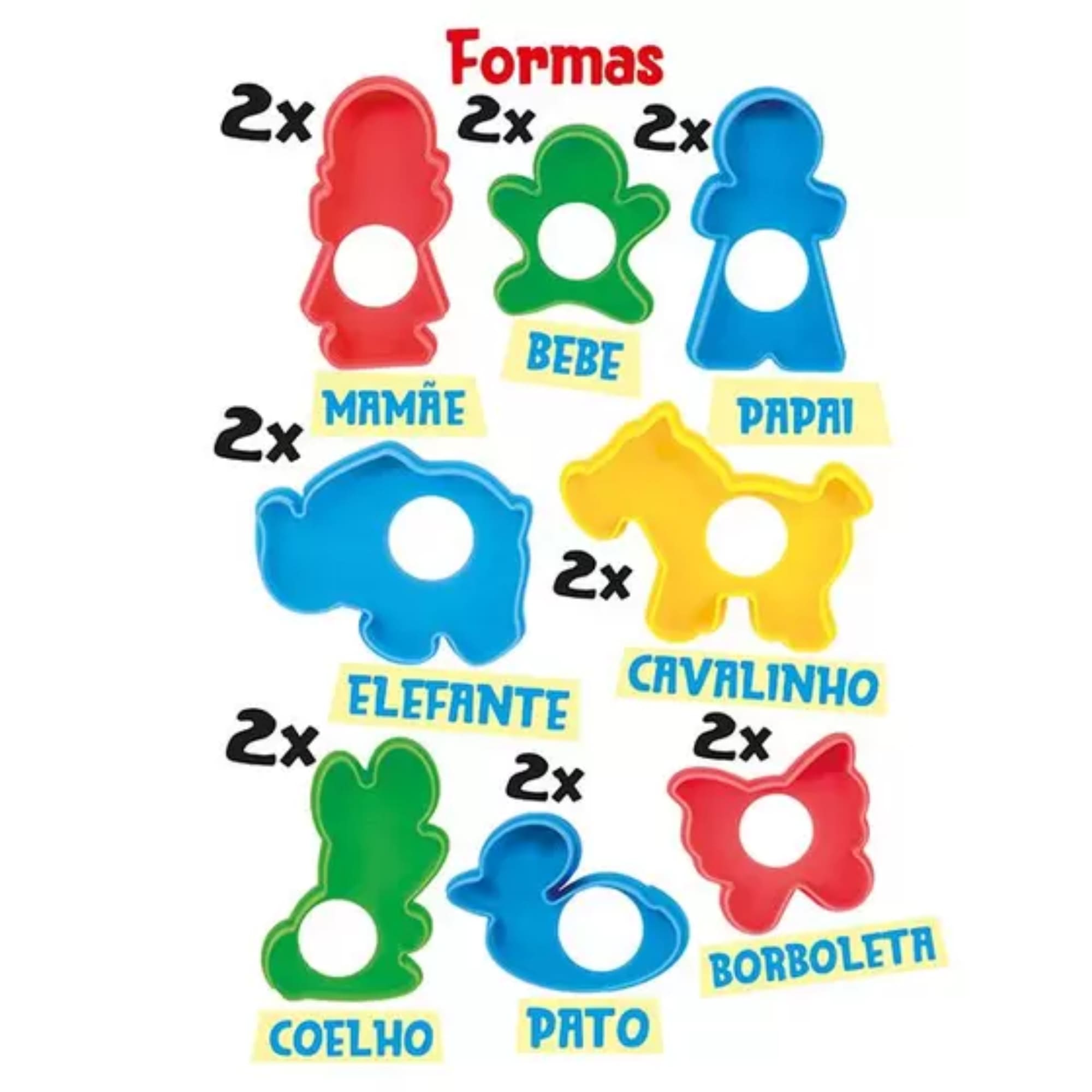 Brinquedo Massinha Modelar Coti Massa Cheiro Tutti Frutti Kit Família com 6 Potes Cotiplás - 2628